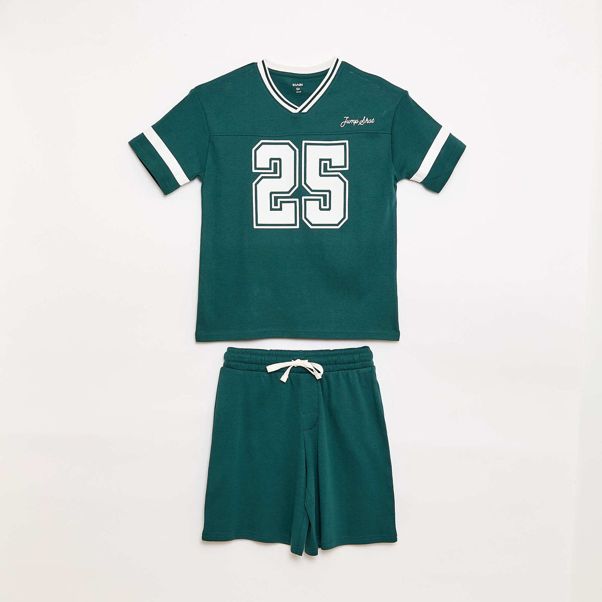 Ensemble de pyjama manches courtes en coton VERT