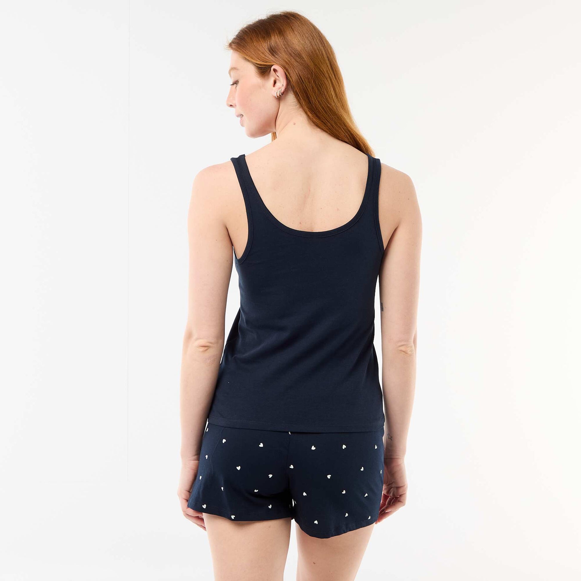 Pyjama short imprimé - 2 pièces BLEU