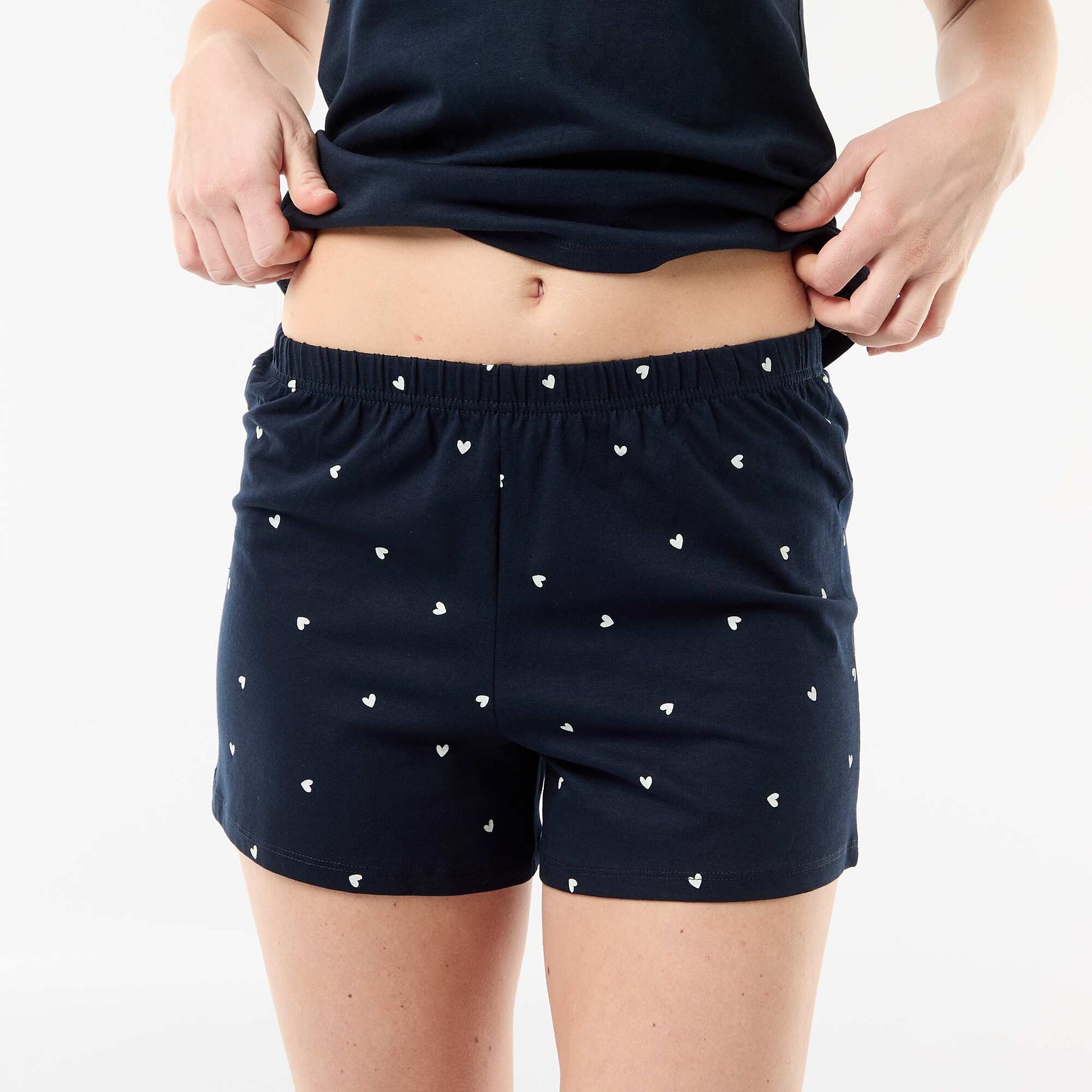 Pyjama short imprimé - 2 pièces BLEU