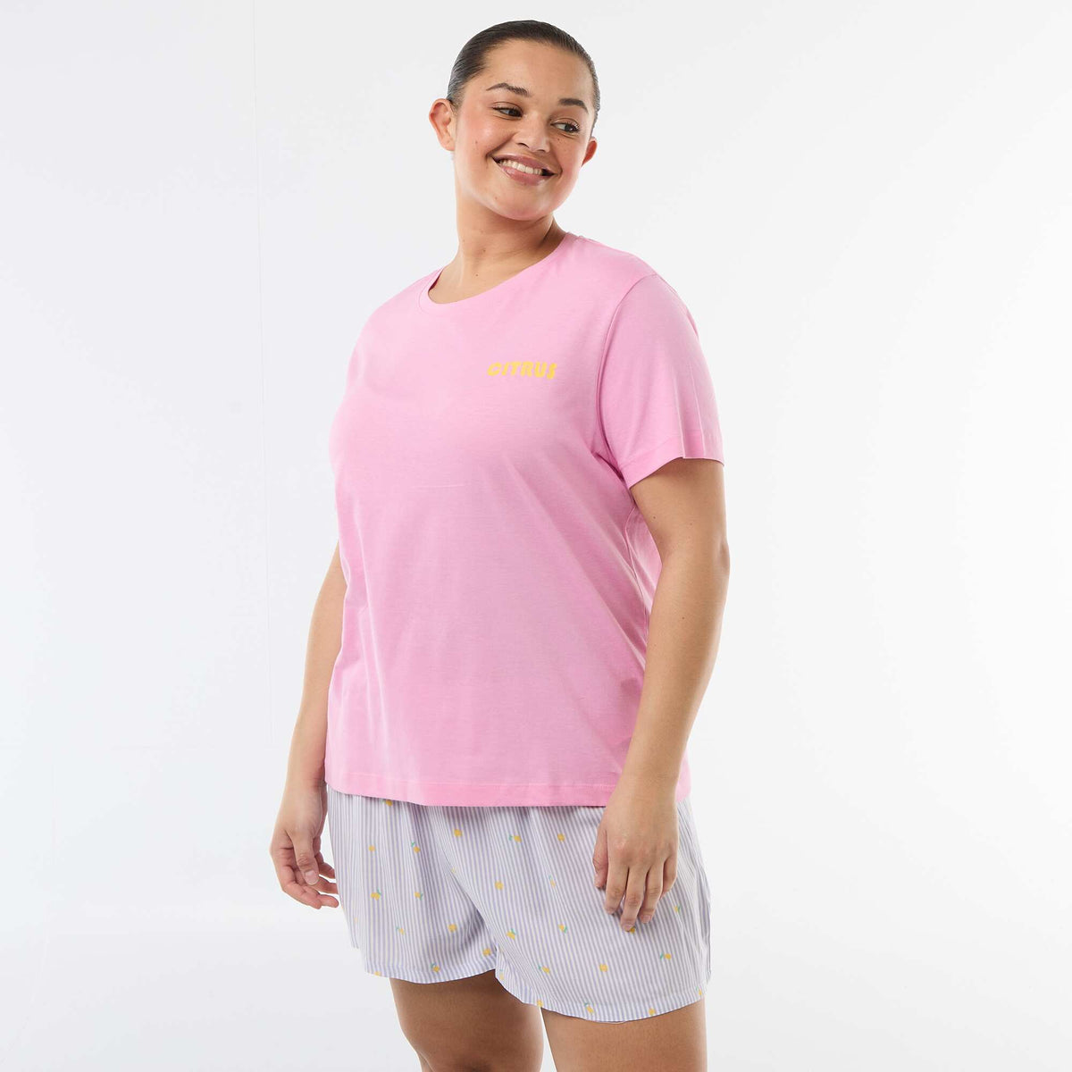 Pyjama court t-shirt + short - 2 pièces VIOLET