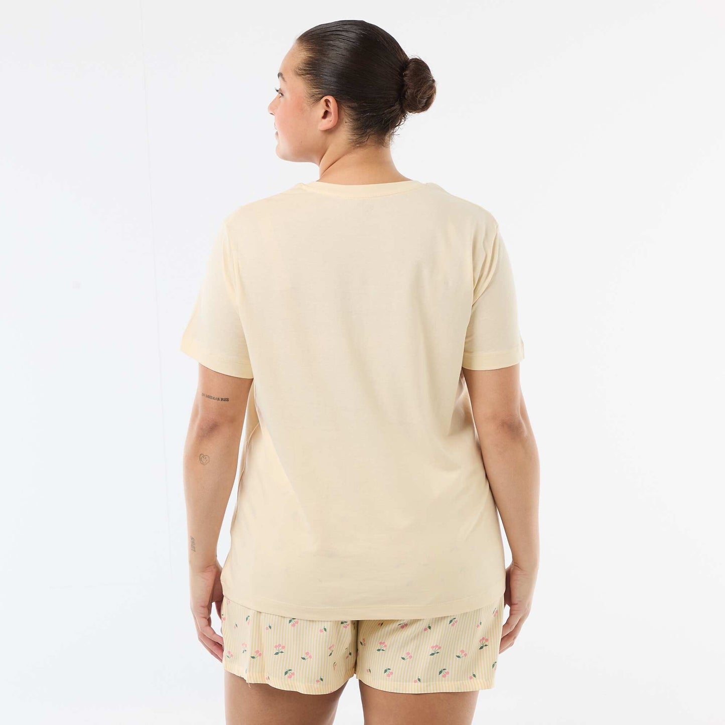 Pyjama court t-shirt + short - 2 pièces JAUNE