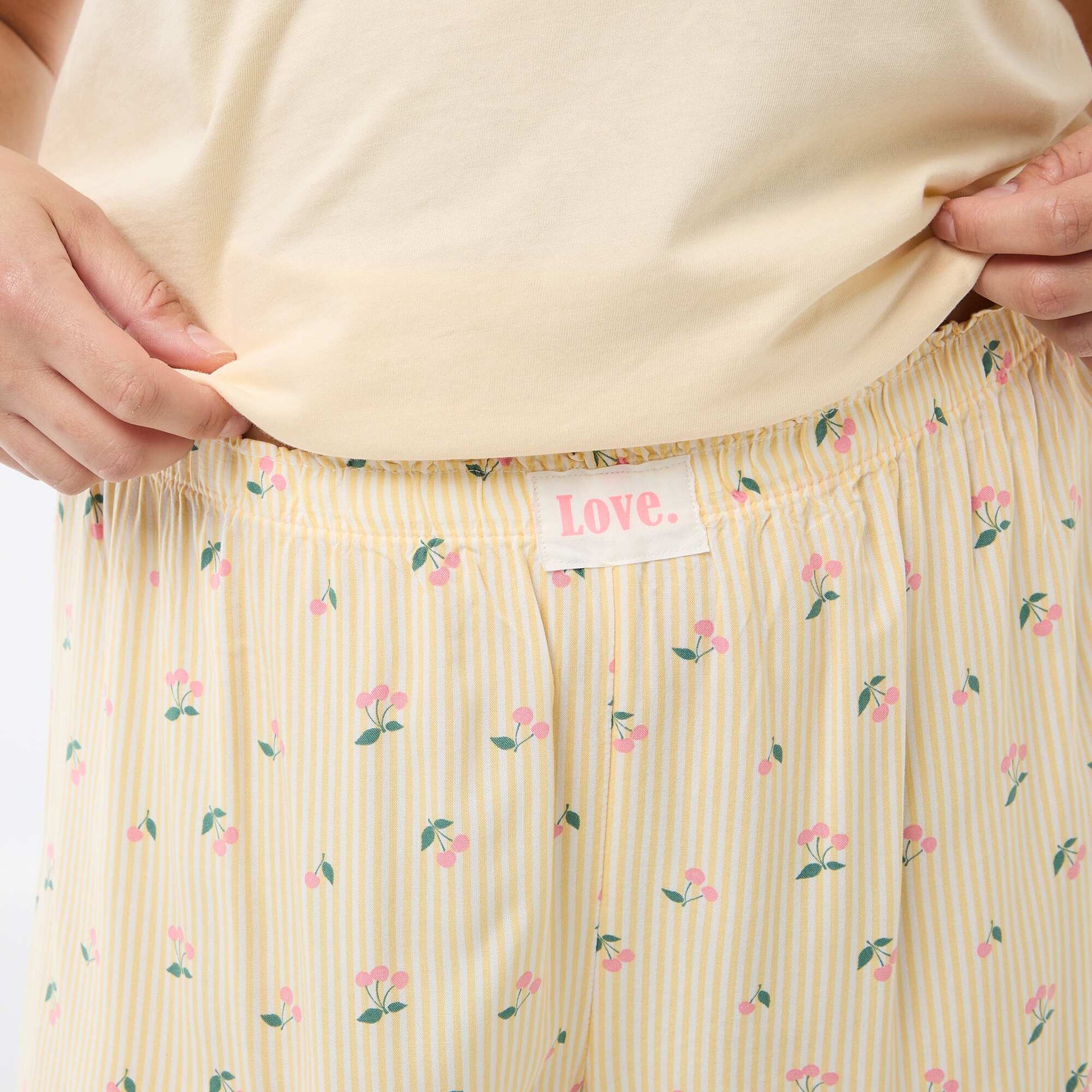 Pyjama court t-shirt + short - 2 pièces JAUNE