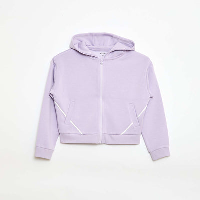 Sweat à capuche toucher doux VIOLET