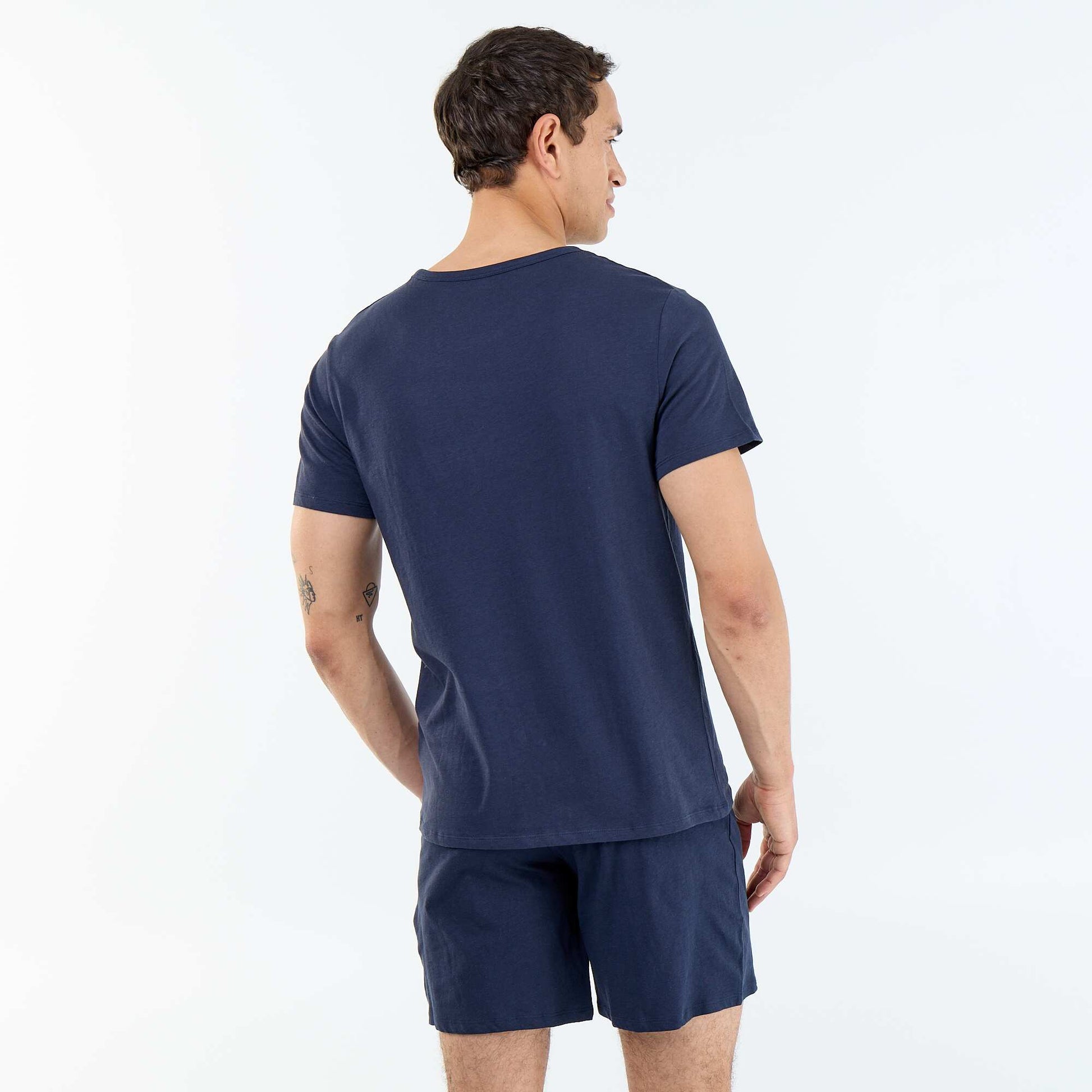 Ensemble de pyjama court t-shirt + short - 2 pièces BLEU