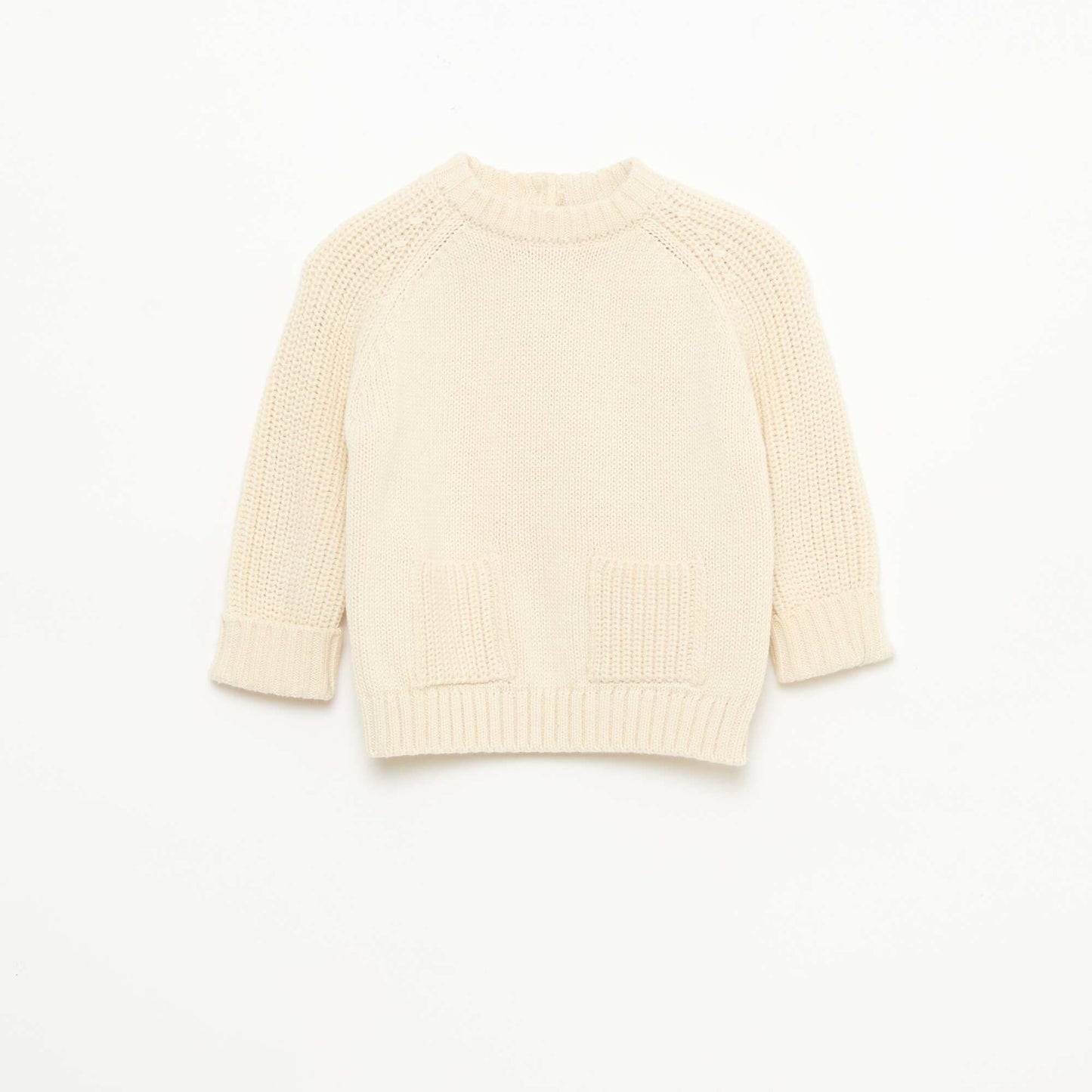 Pull en tricot uni BEIGE
