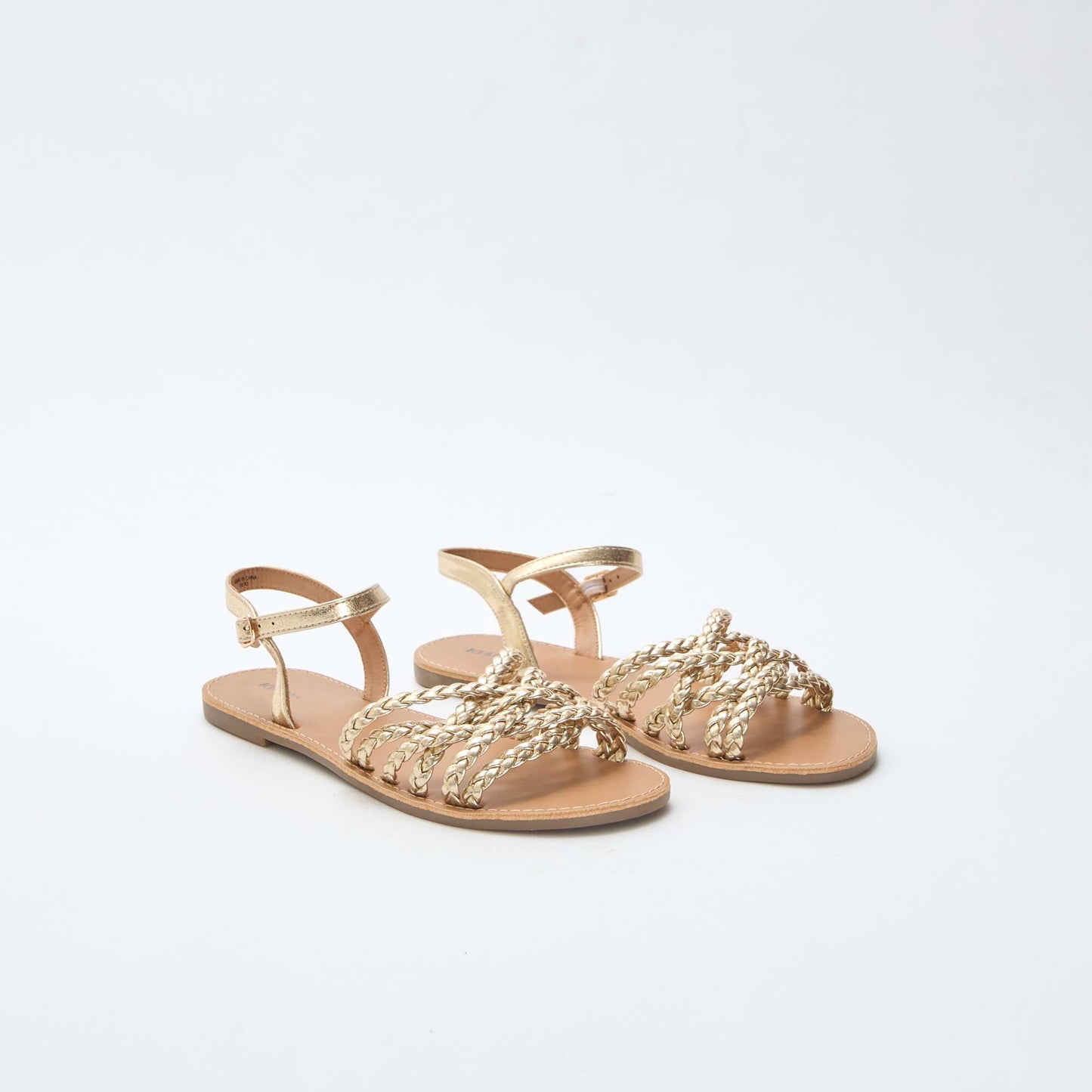Sandales multi brides tressées JAUNE
