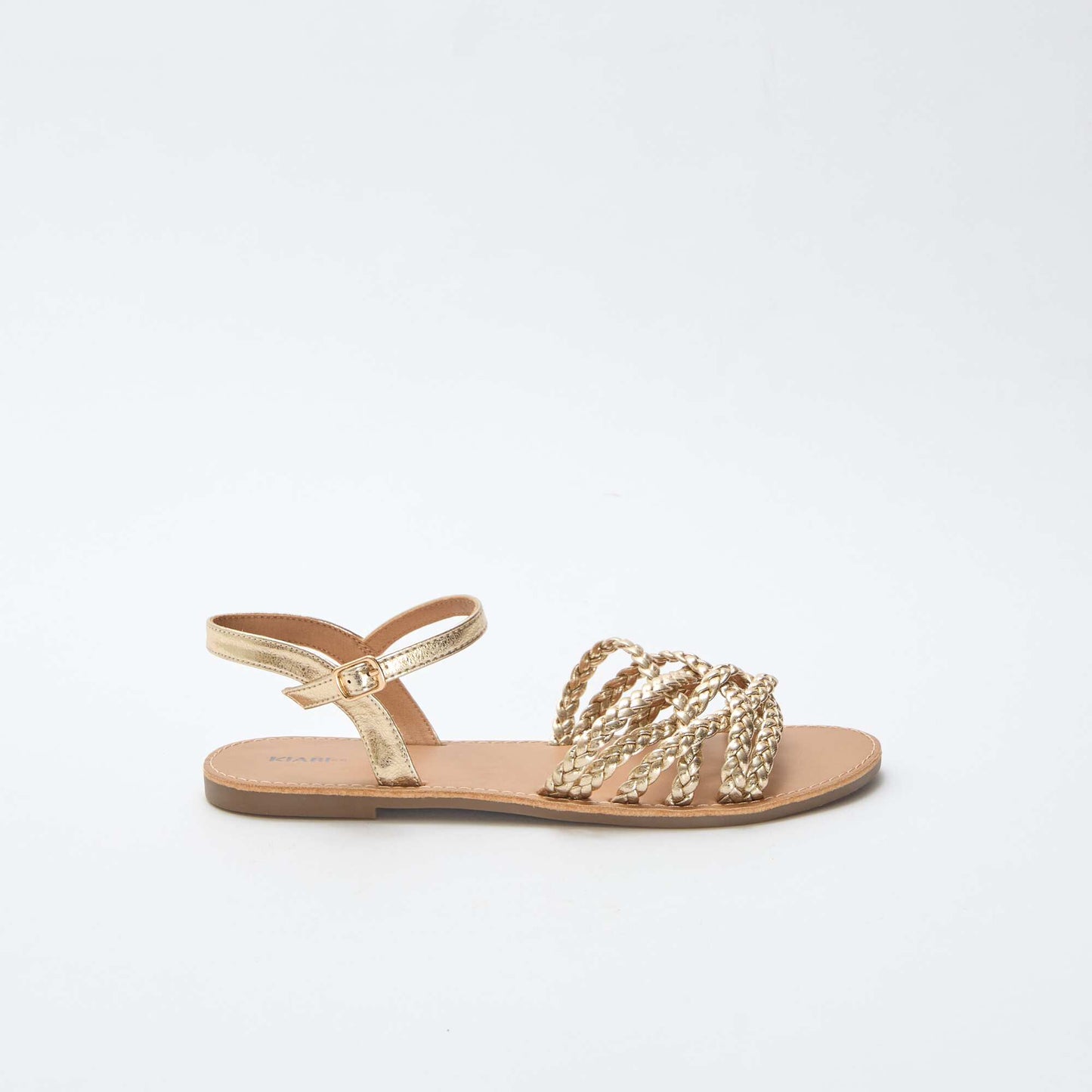 Sandales multi brides tressées JAUNE