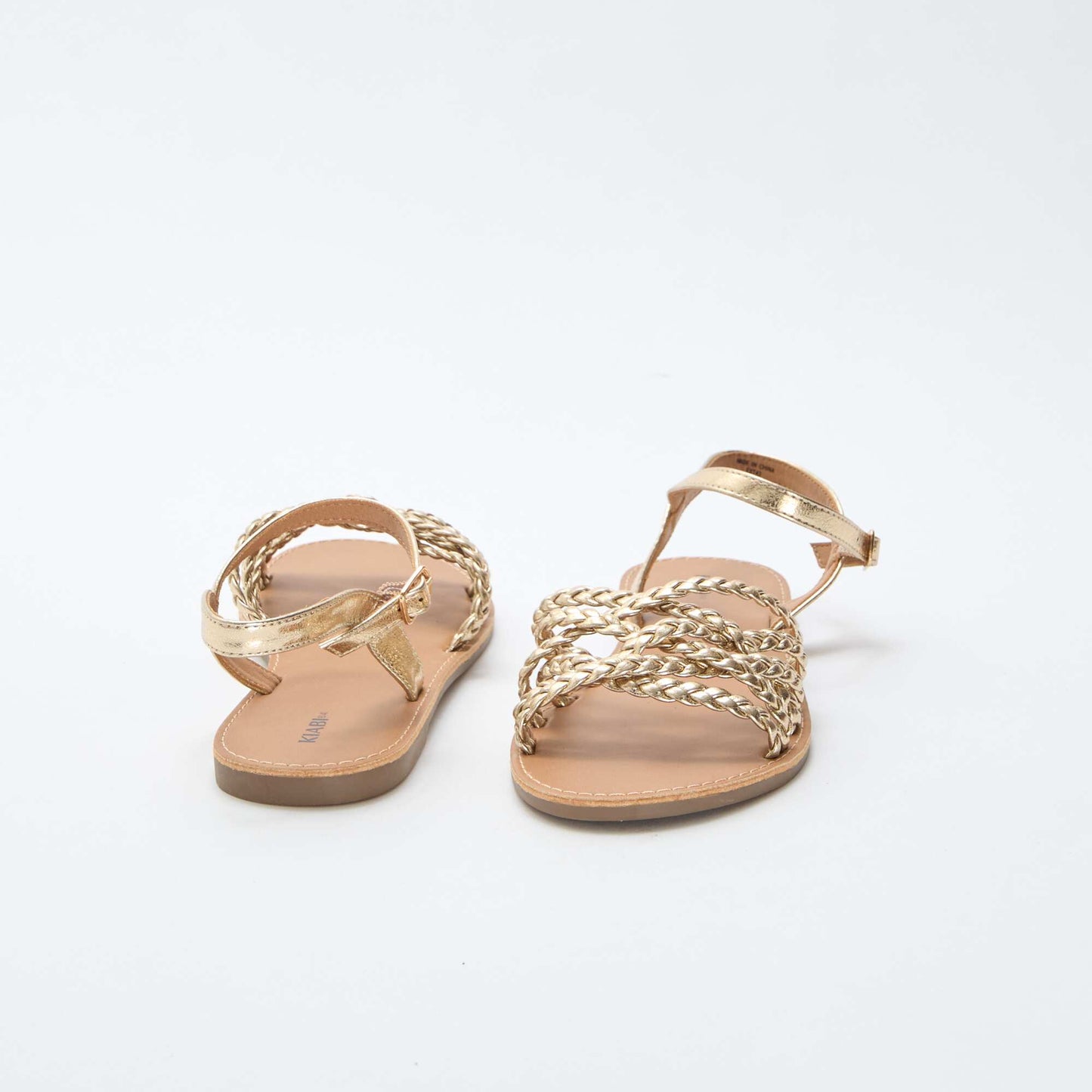 Sandales multi brides tressées JAUNE