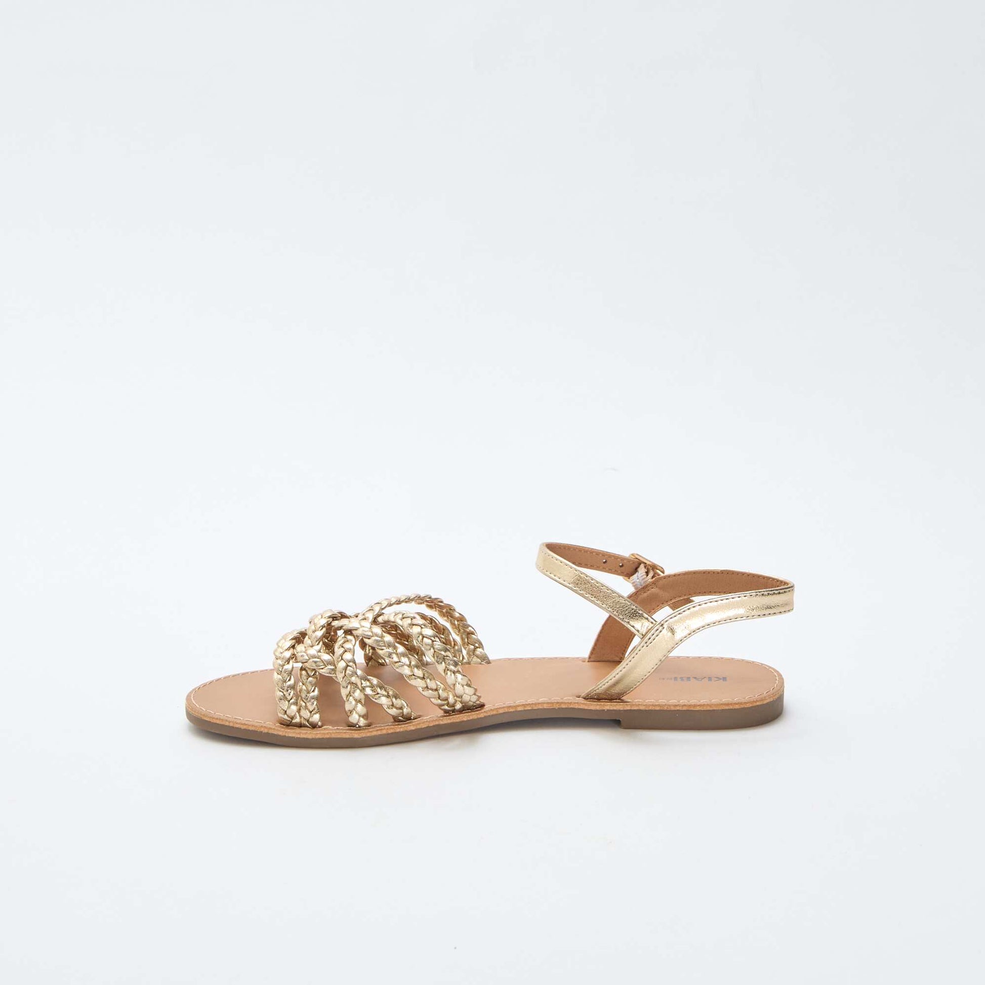 Sandales multi brides tressées JAUNE