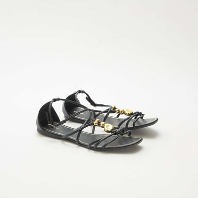 Sandales avec bijoux NOIR