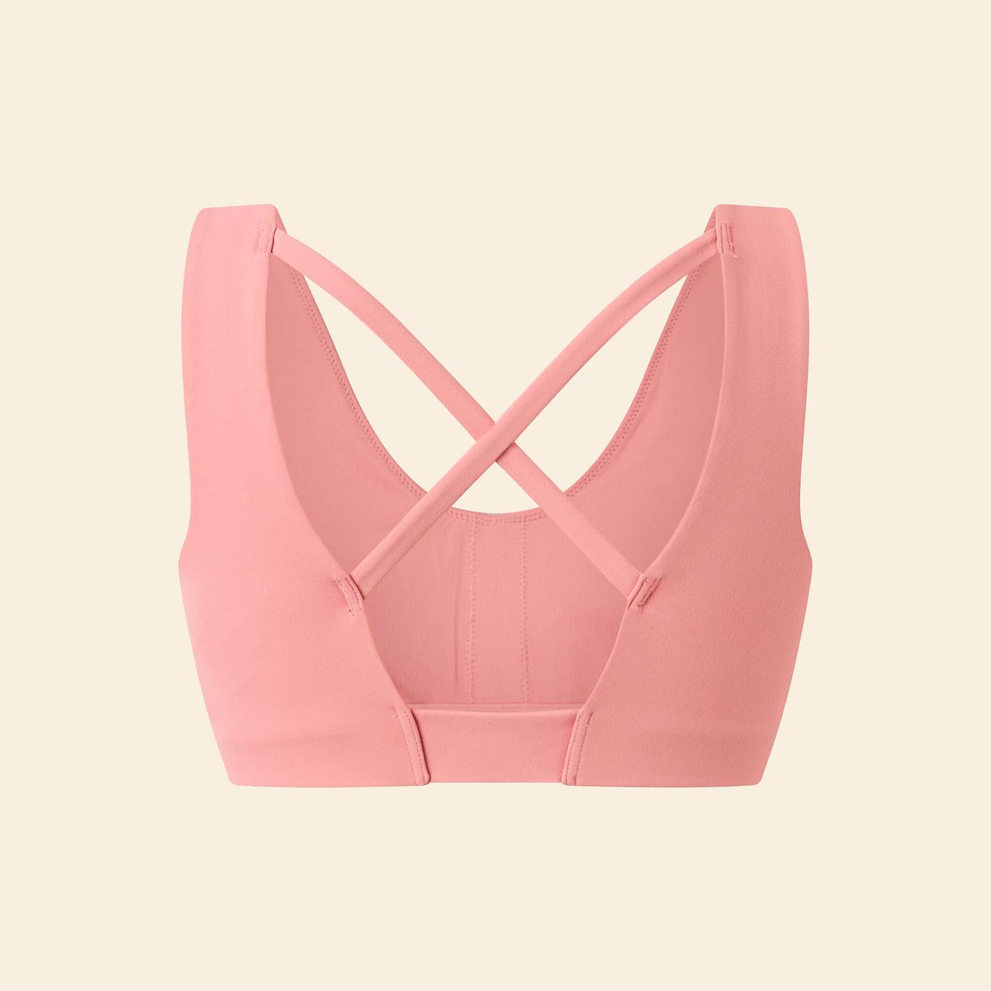 Brassière de sport croisée au dos maintien moyen ROSE