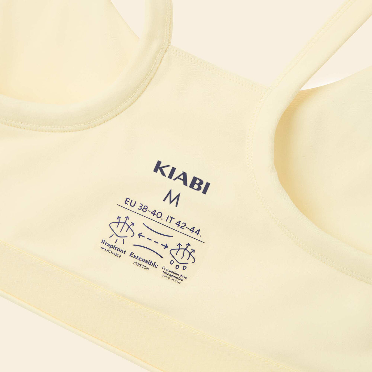 Brassière de sport dos nageur JAUNE