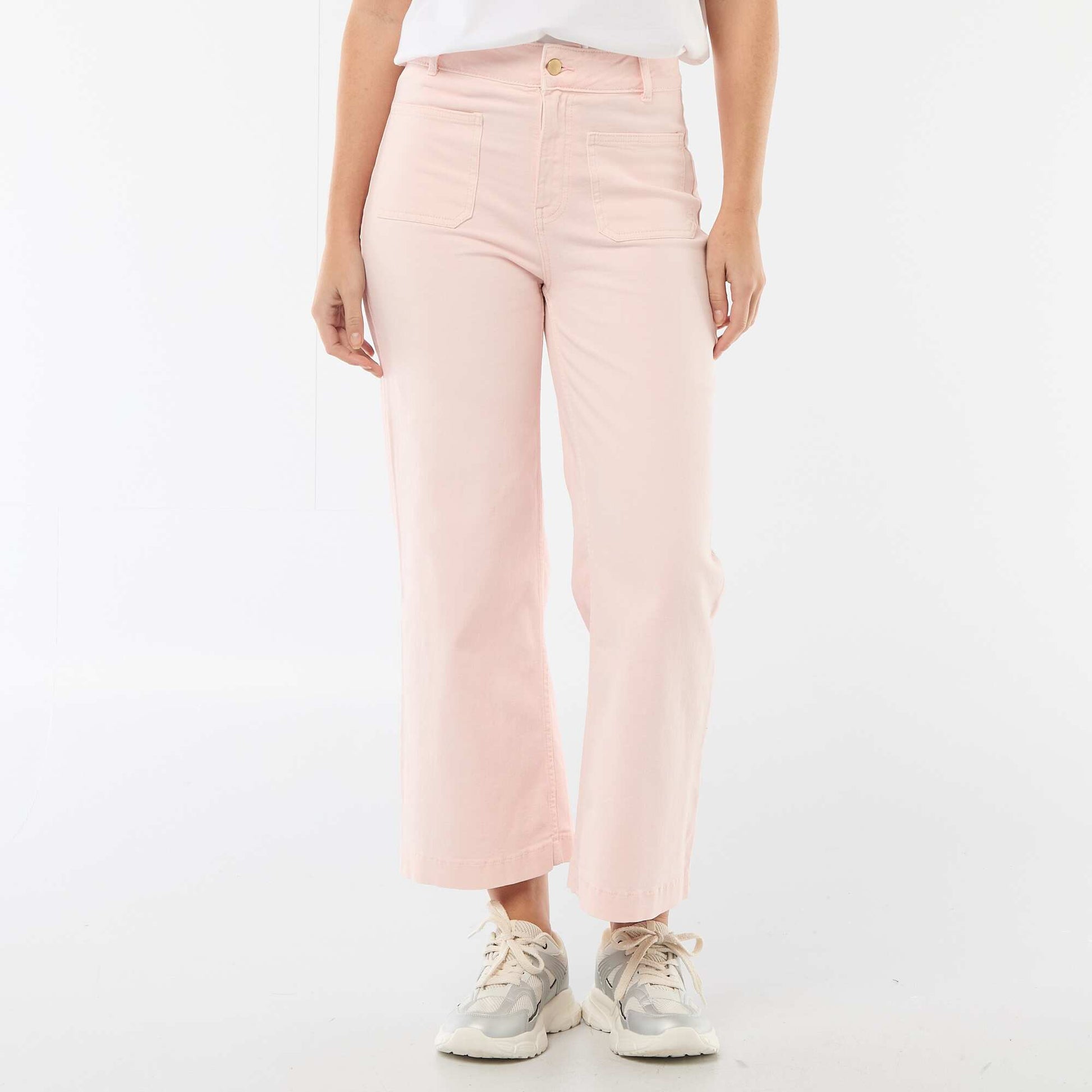 Pantalon wide leg coloré ROSE