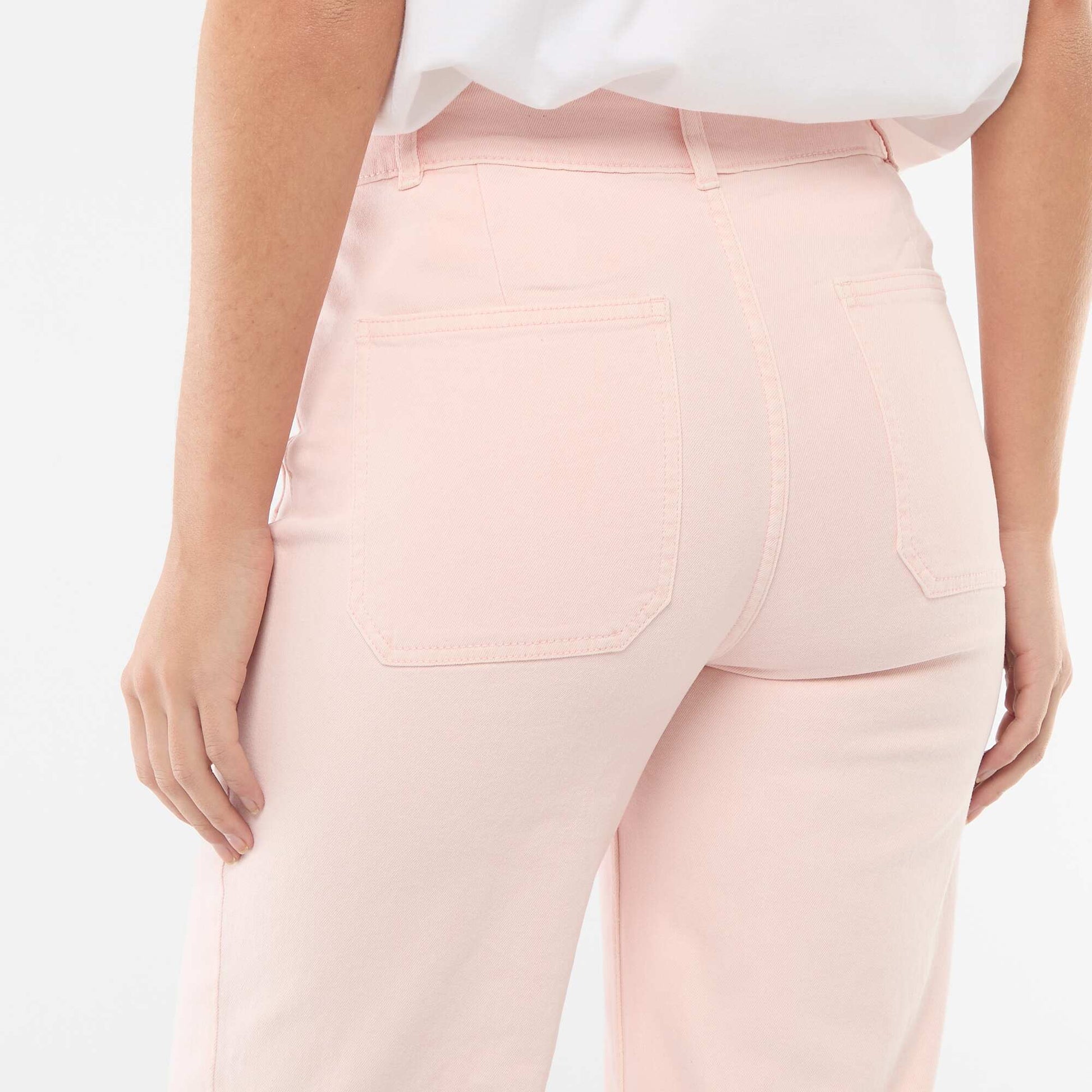 Pantalon wide leg coloré ROSE