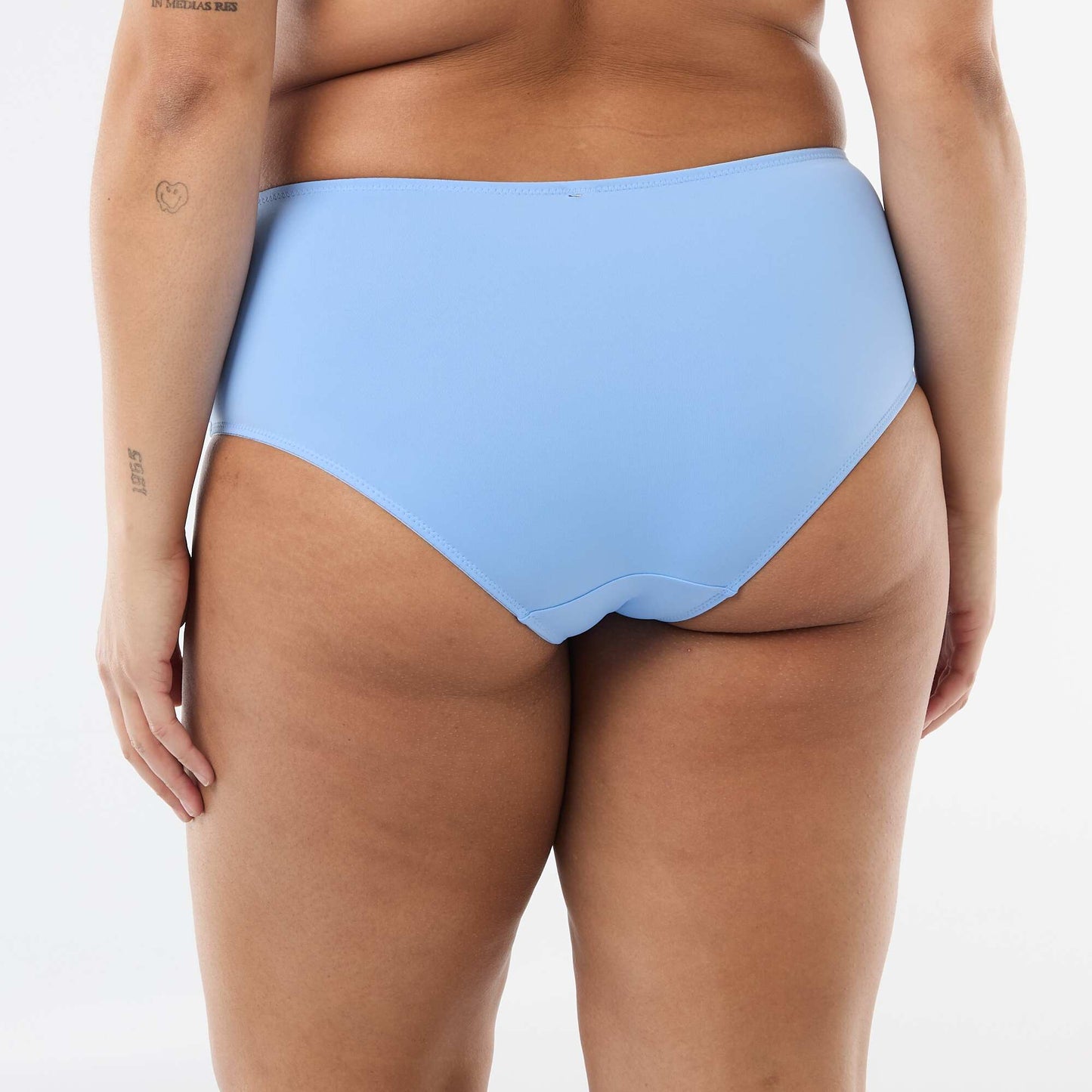 Culottes taille haute avec dentelle BLEU