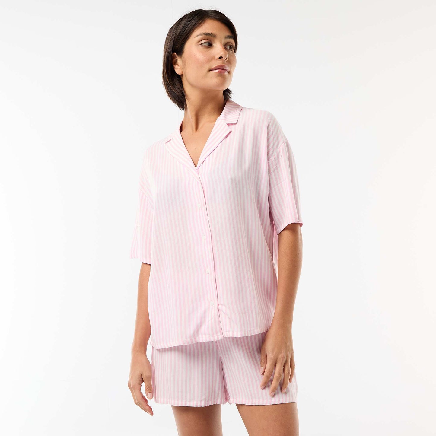 Ensemble de pyjama rayé haut + short ROSE