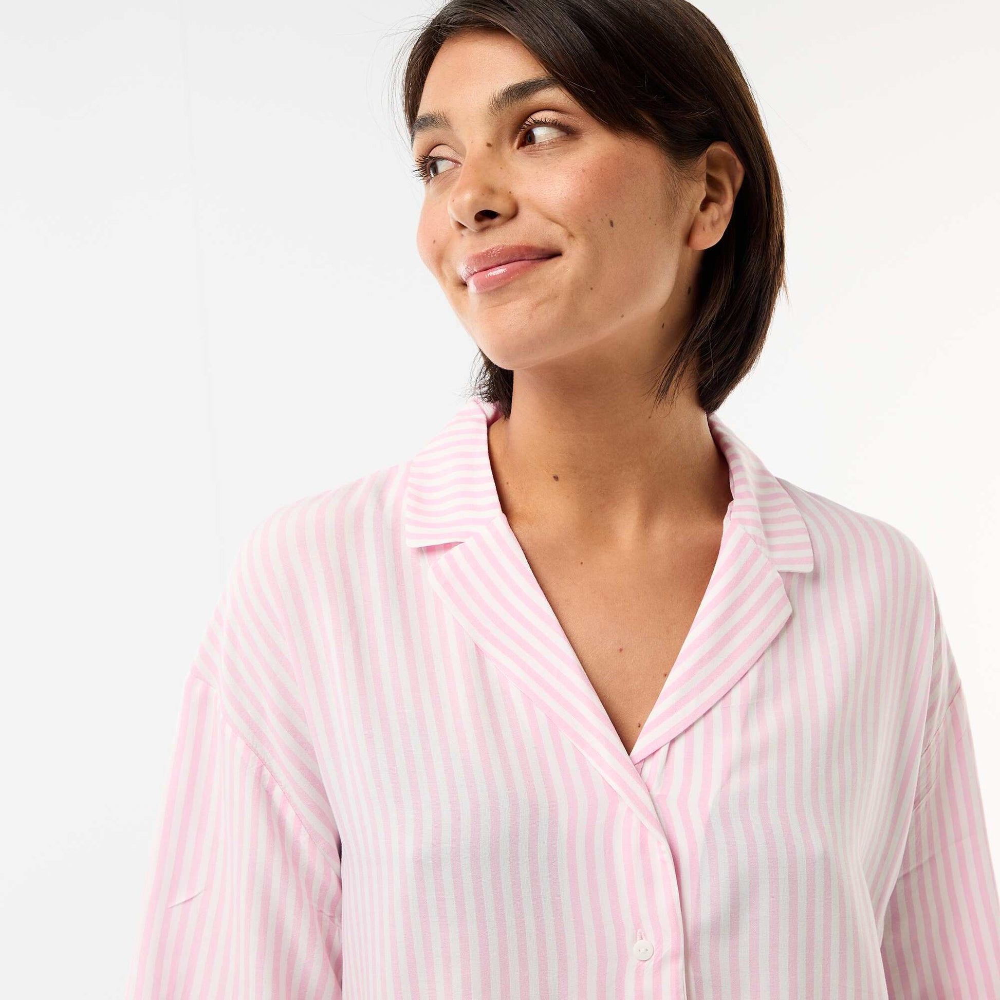 Ensemble de pyjama rayé haut + short ROSE