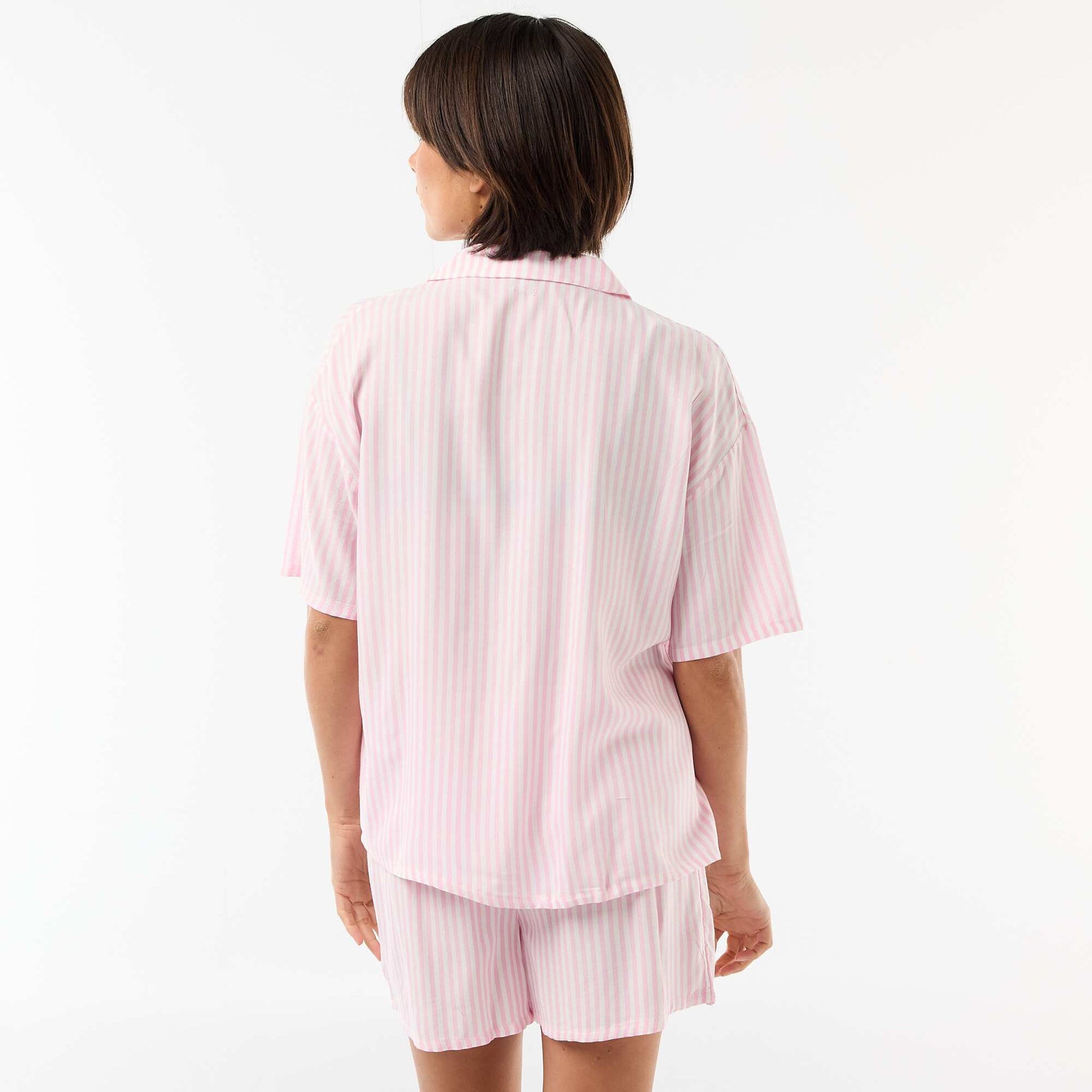 Ensemble de pyjama rayé haut + short ROSE