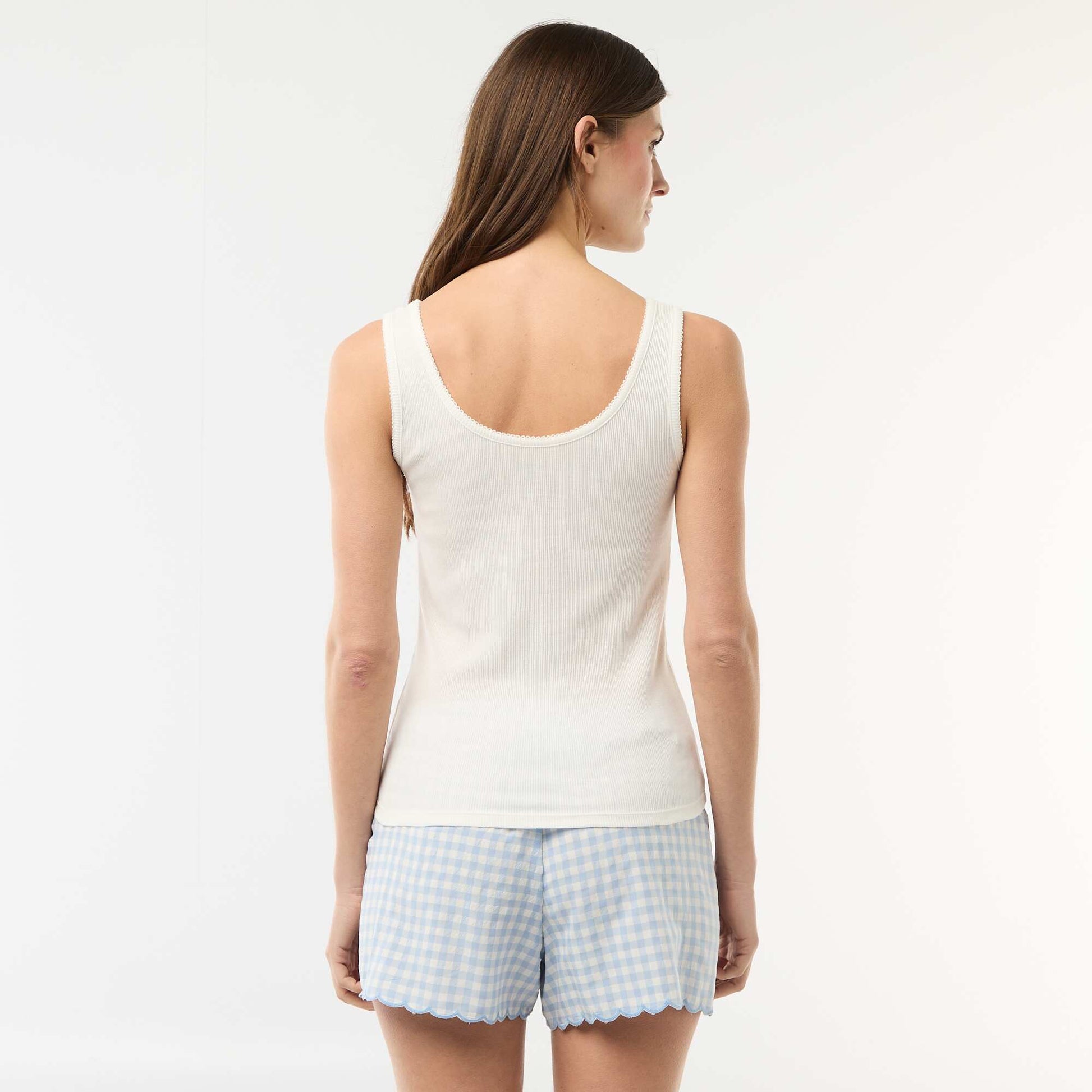 Ensemble pyjama court vichy - 2 pièces BLEU