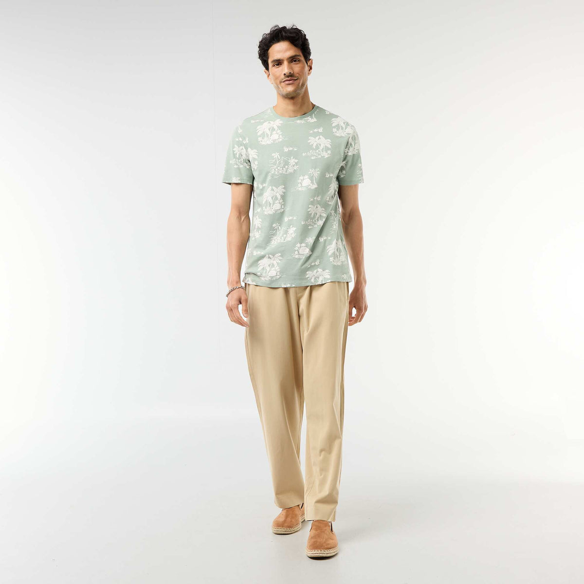 T-shirt imprimé fantaisie VERT