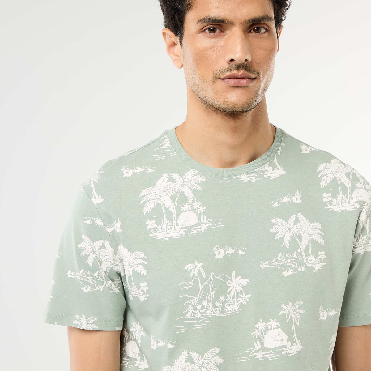 T-shirt imprimé fantaisie VERT