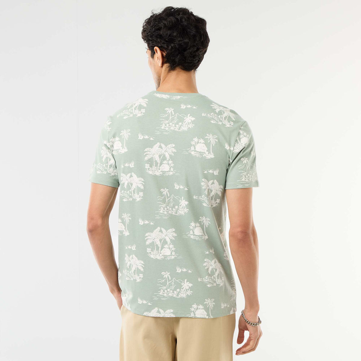 T-shirt imprimé fantaisie VERT