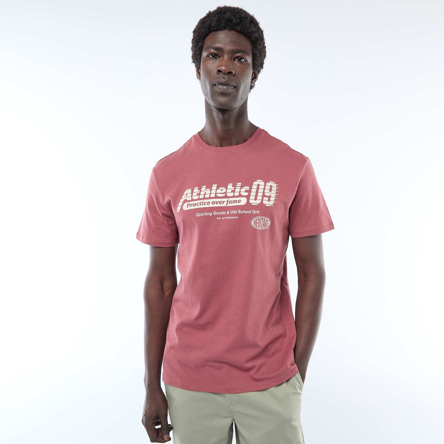 T-shirt imprimé fantaisie ROUGE