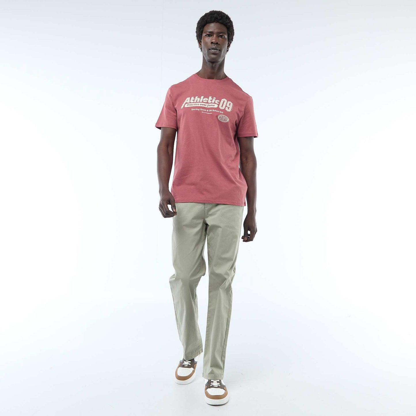 T-shirt imprimé fantaisie ROUGE