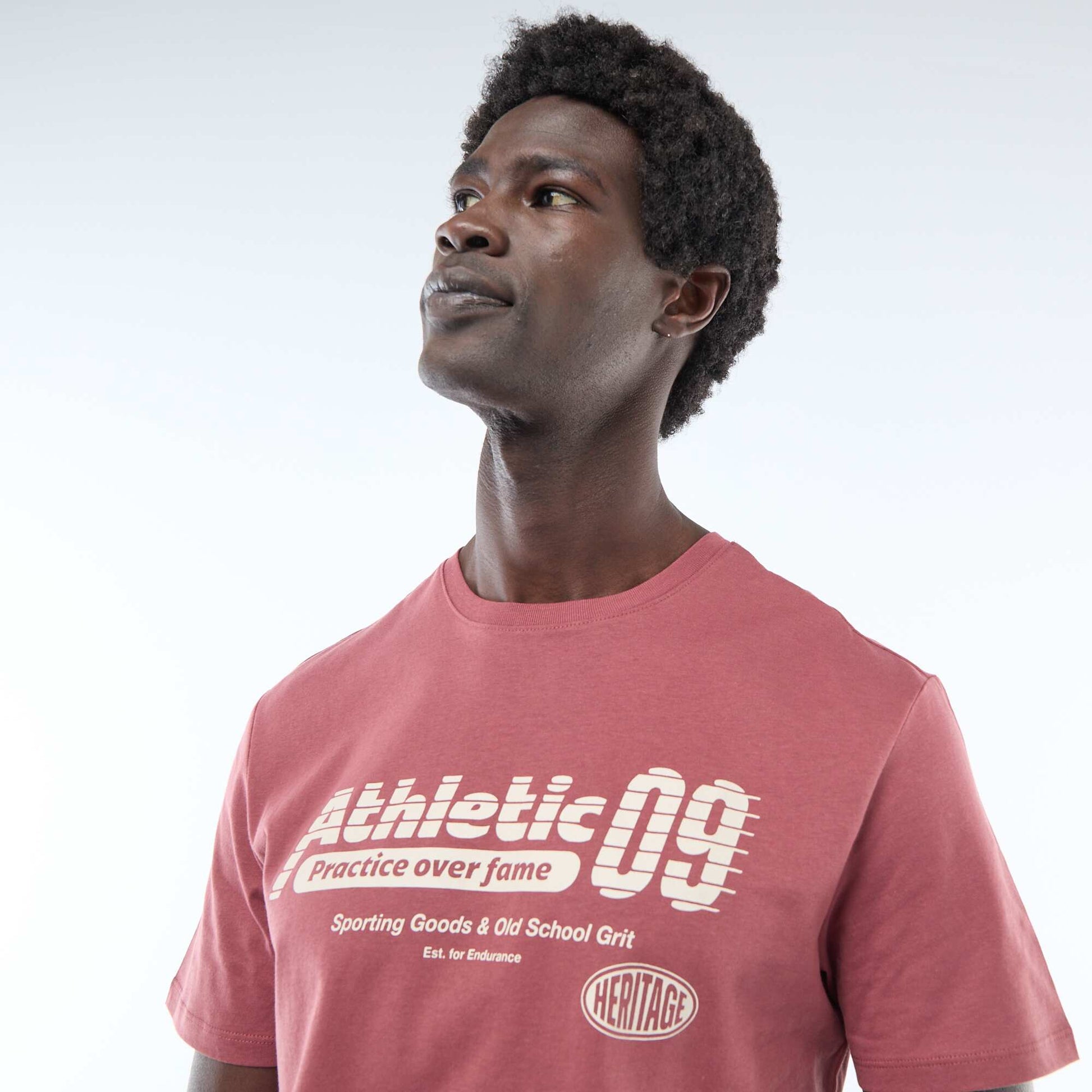 T-shirt imprimé fantaisie ROUGE
