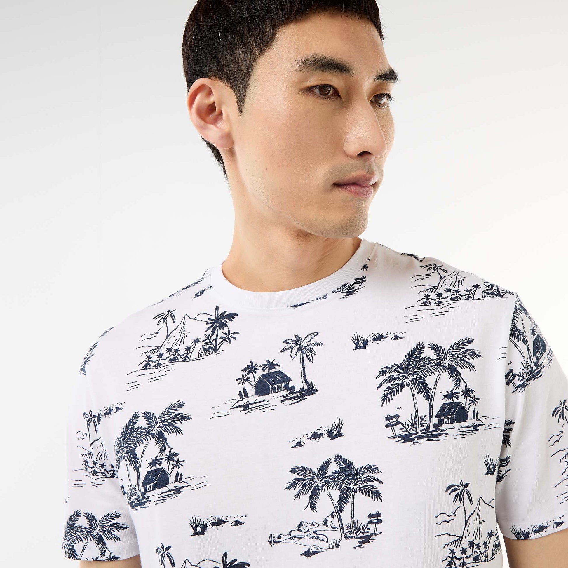 T-shirt imprimé fantaisie BLANC