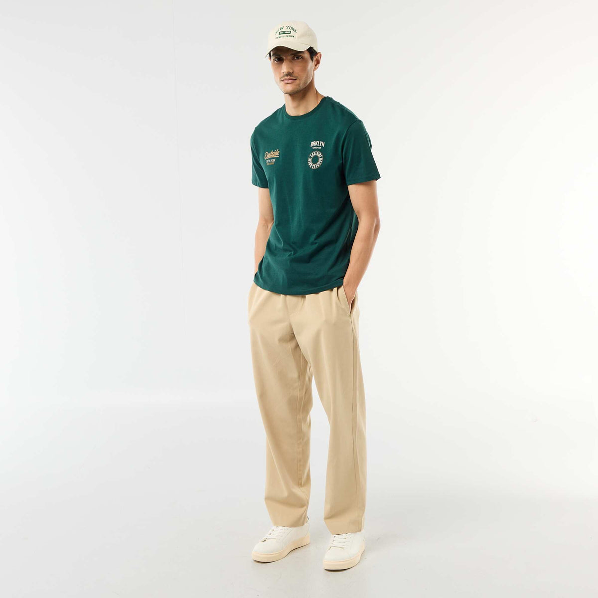 T-shirt imprimé fantaisie VERT