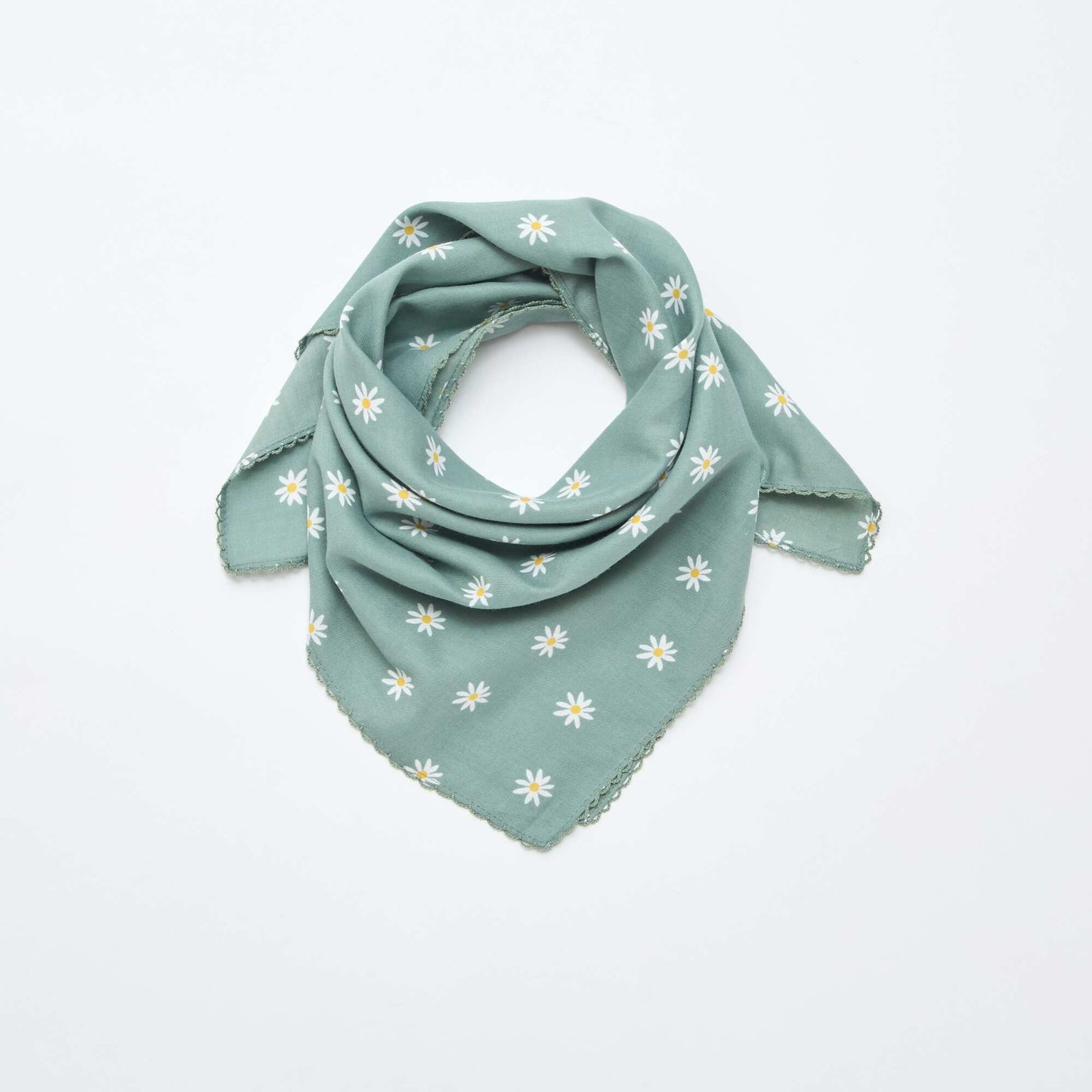 Foulard carré imprimé VERT