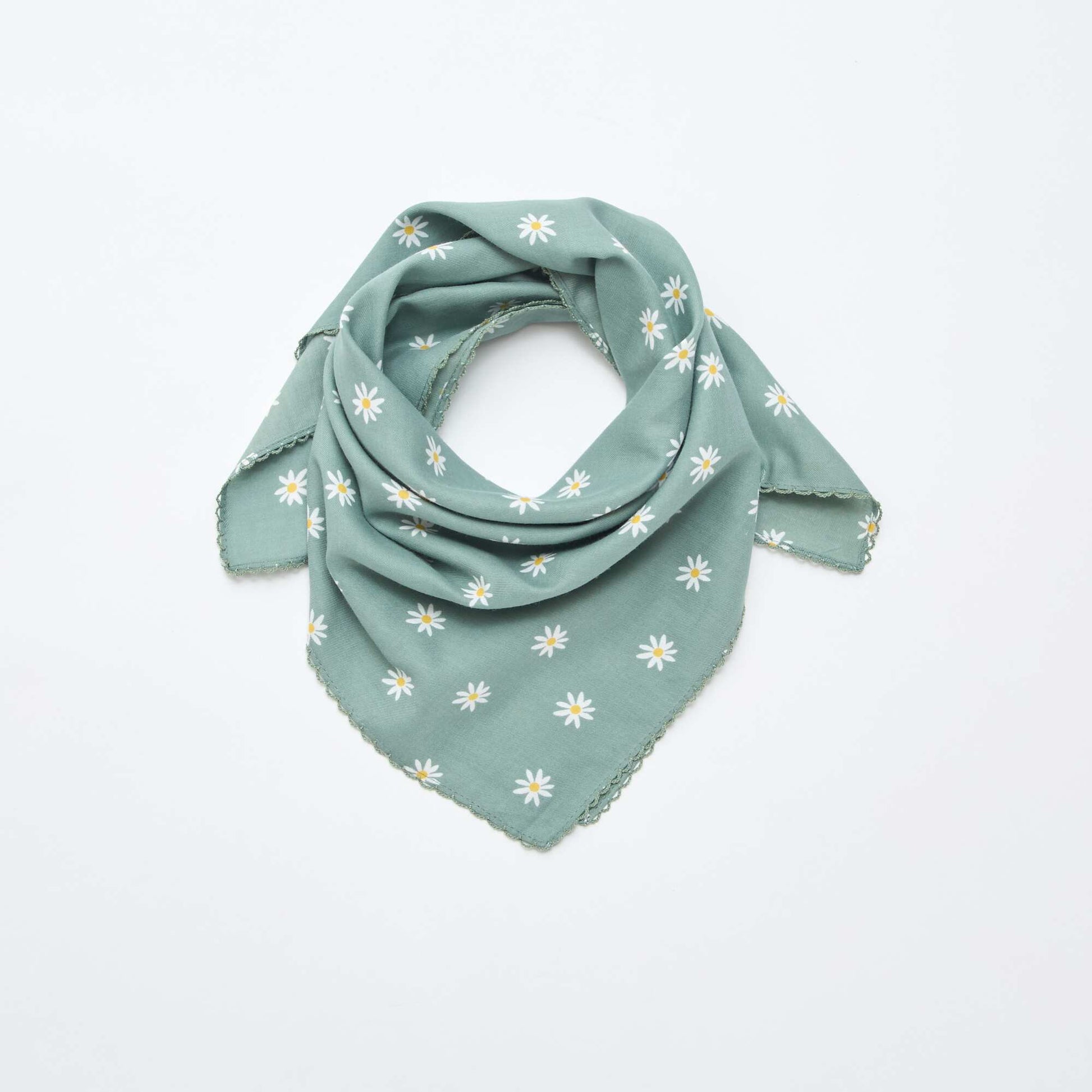 Foulard carré imprimé VERT