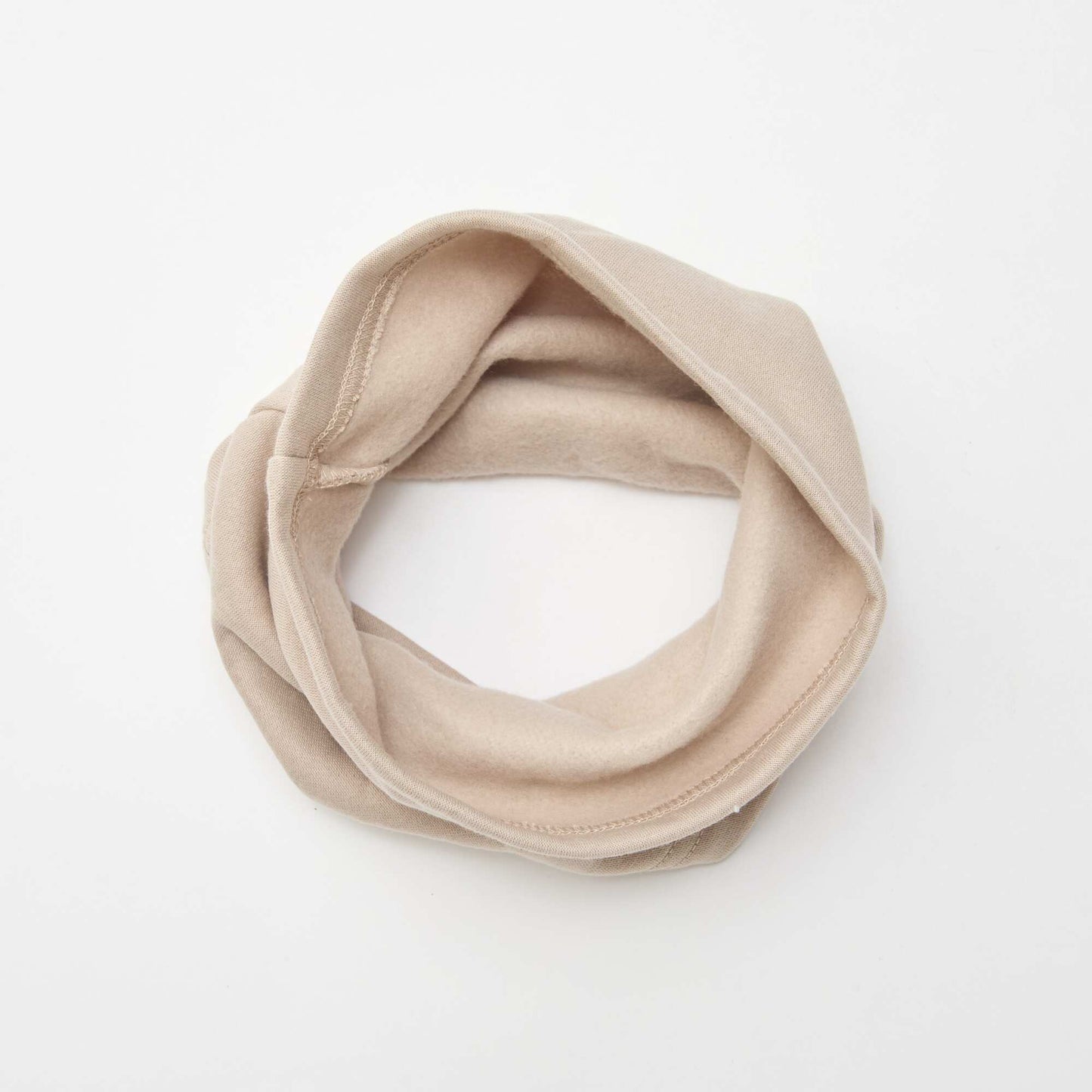 Snood uni en molleton BEIGE