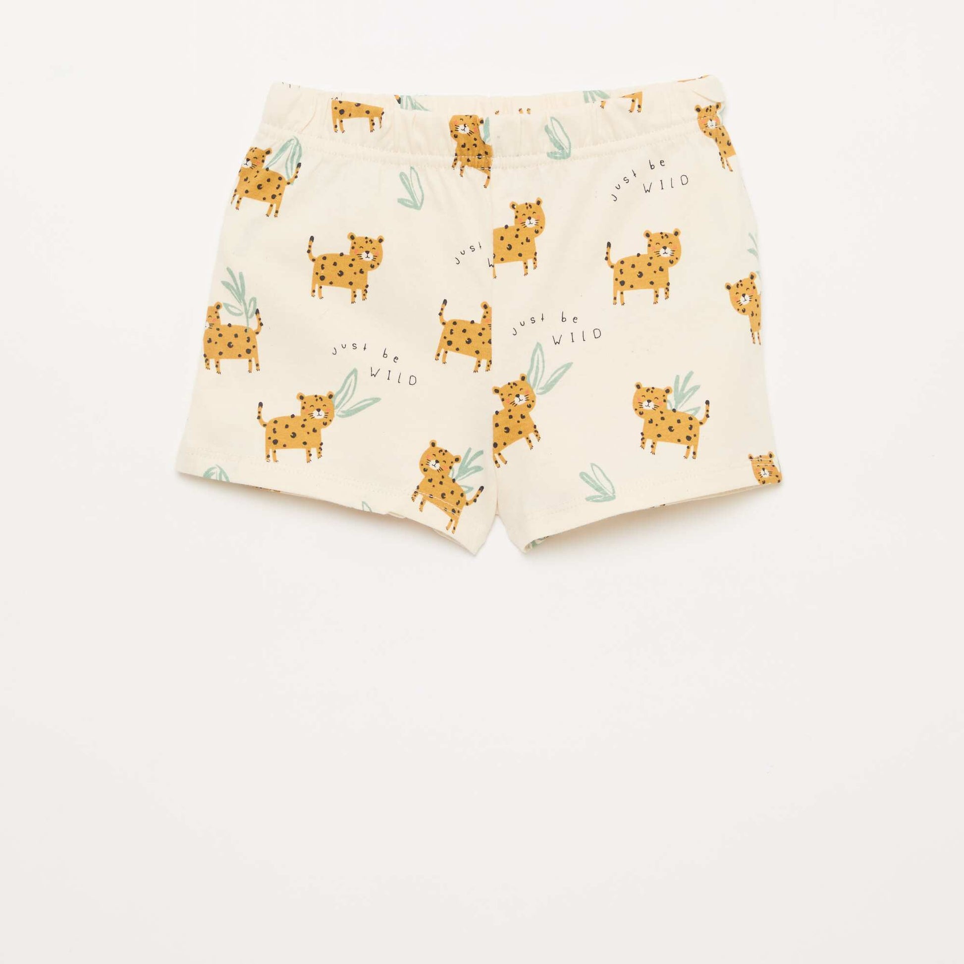 Ensemble pyjama court t-shirt + short - 2 pièces BEIGE