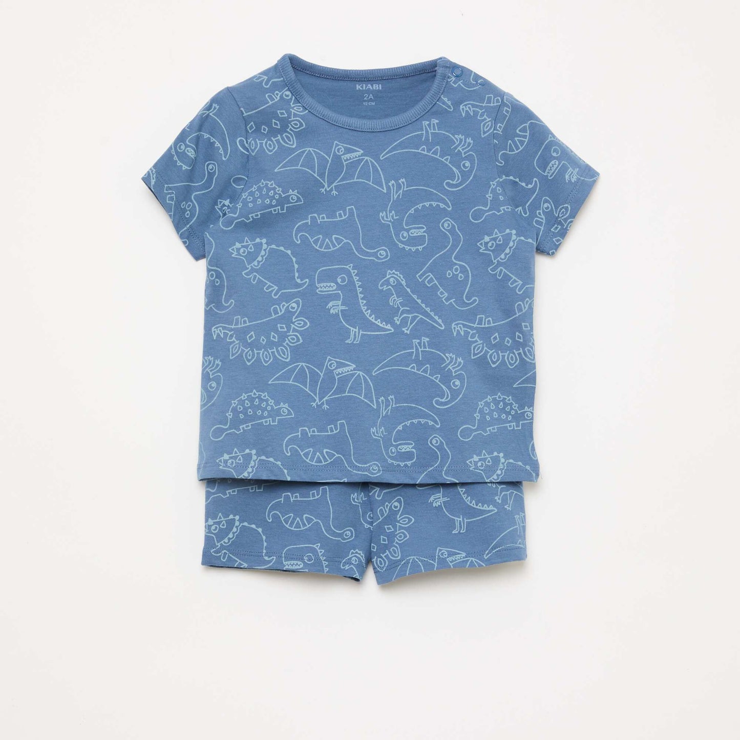 Ensemble pyjama court t-shirt + short - 2 pièces BLEU