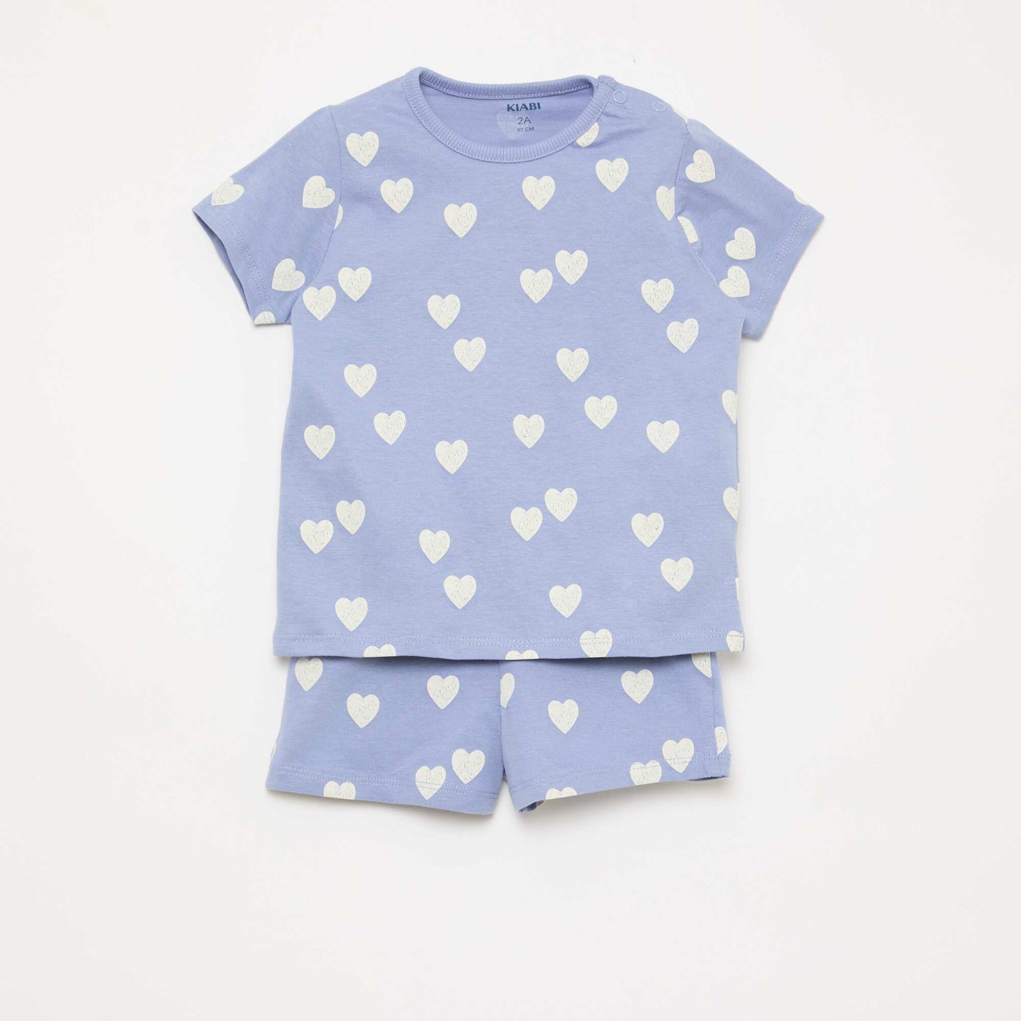 Ensemble pyjama court t-shirt + short - 2 pièces BLEU
