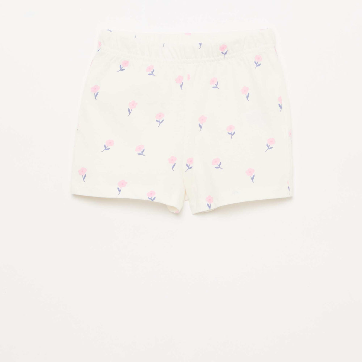 Ensemble pyjama court t-shirt + short - 2 pièces BLANC