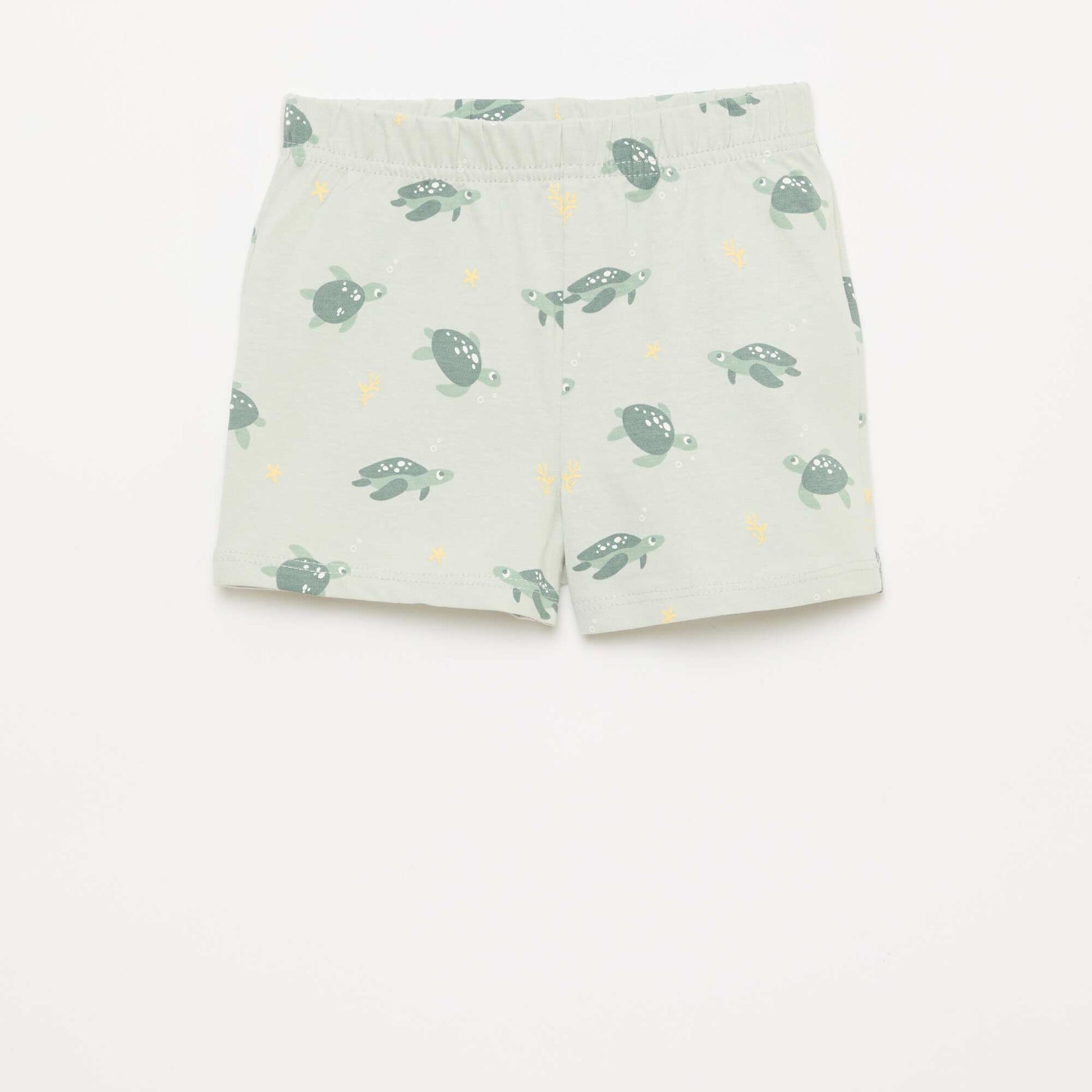 Ensemble pyjama court t-shirt + short - 2 pièces VERT