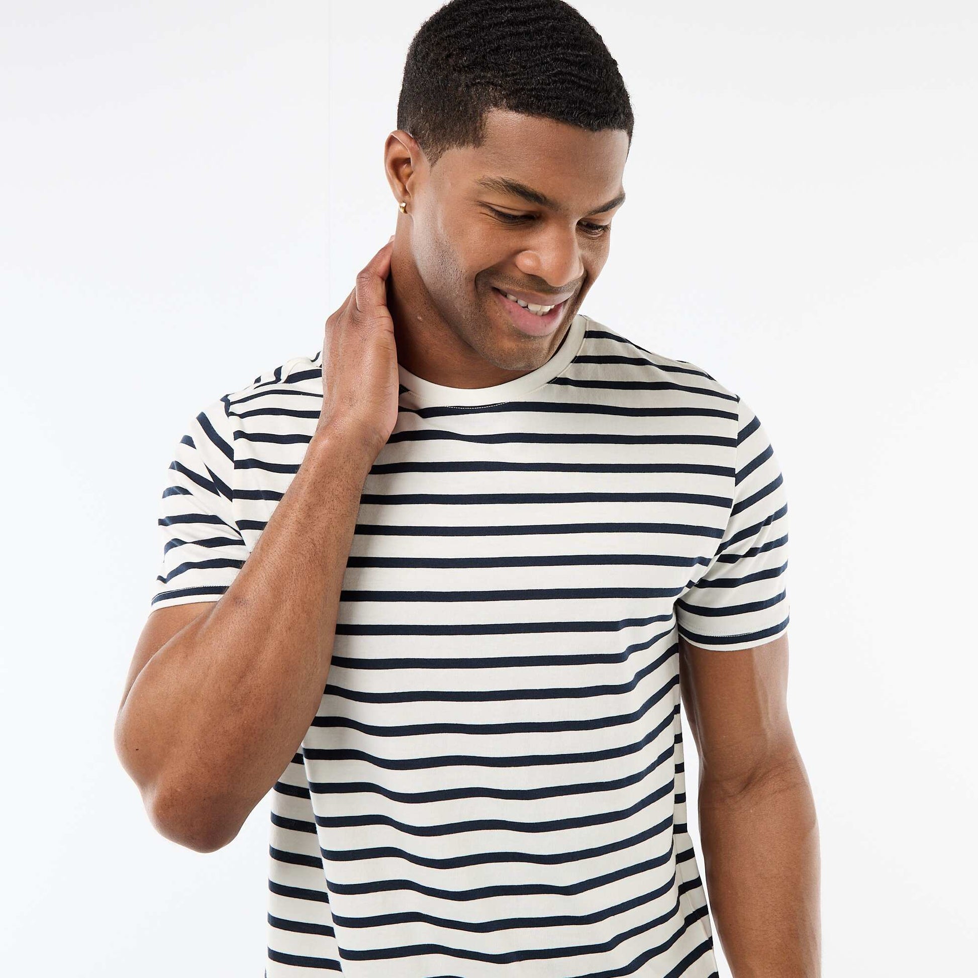T-shirt marinière BLANC