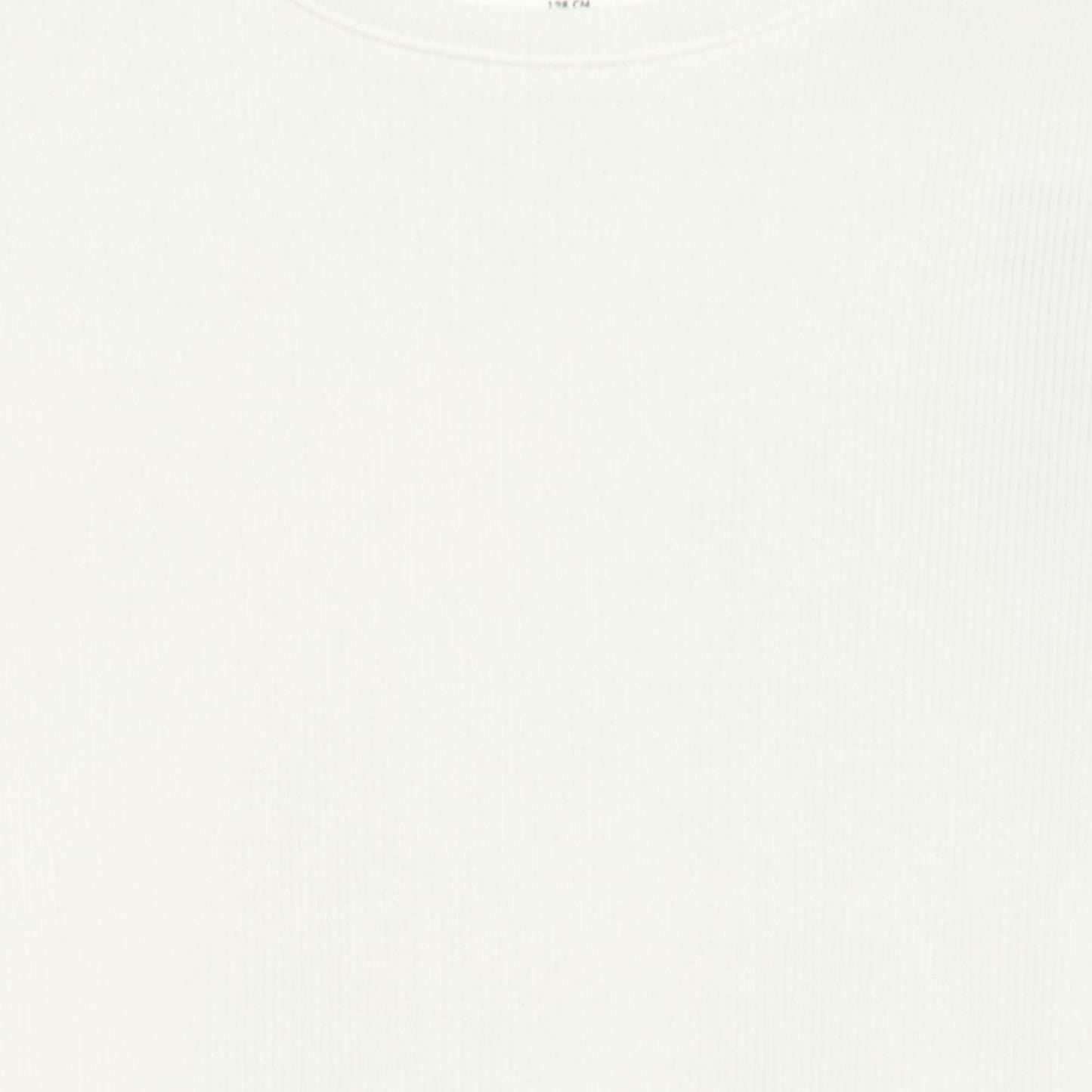 T-shirt côtelé à manches volantées BLANC