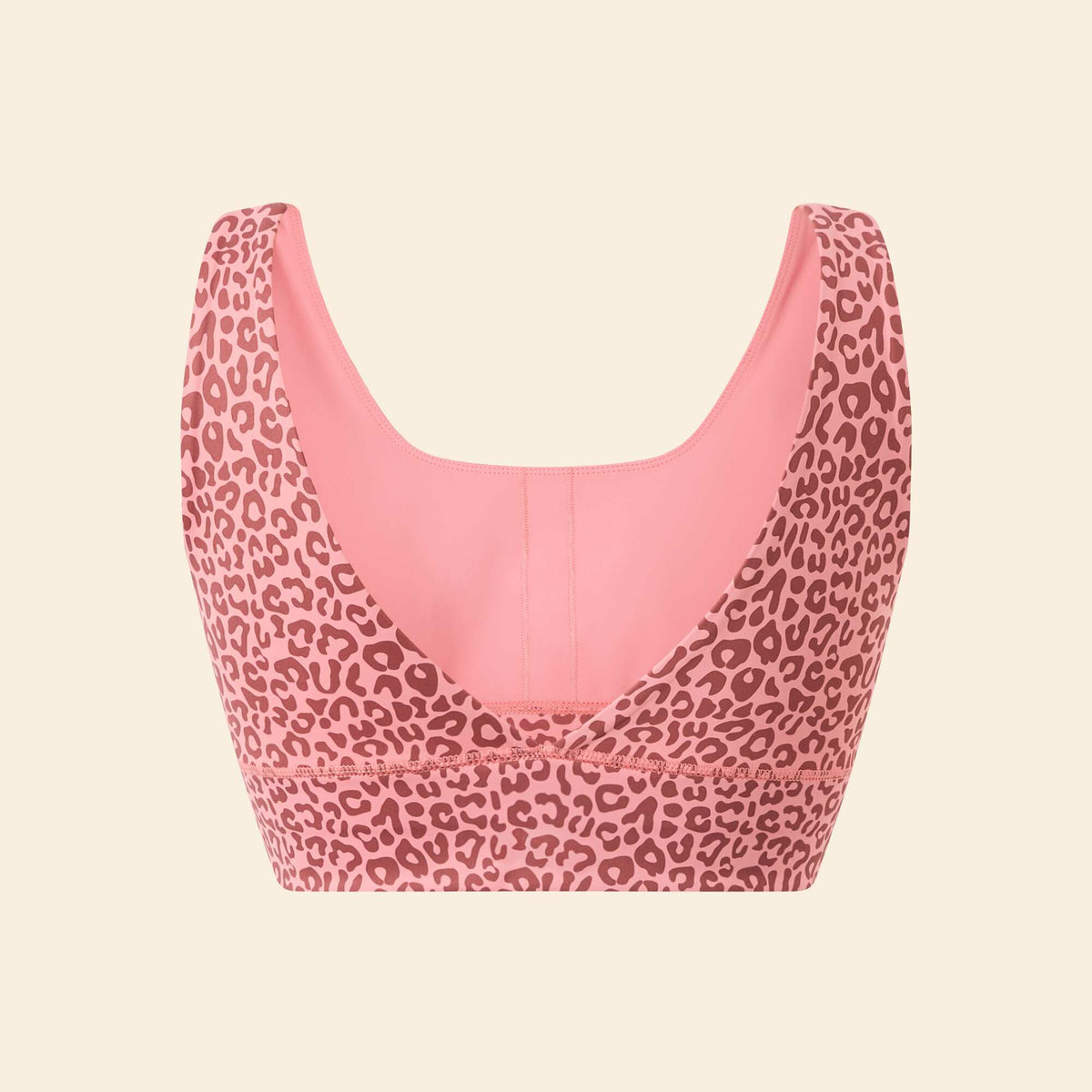 Brassière de sport imprimé léopard maintien léger ROSE