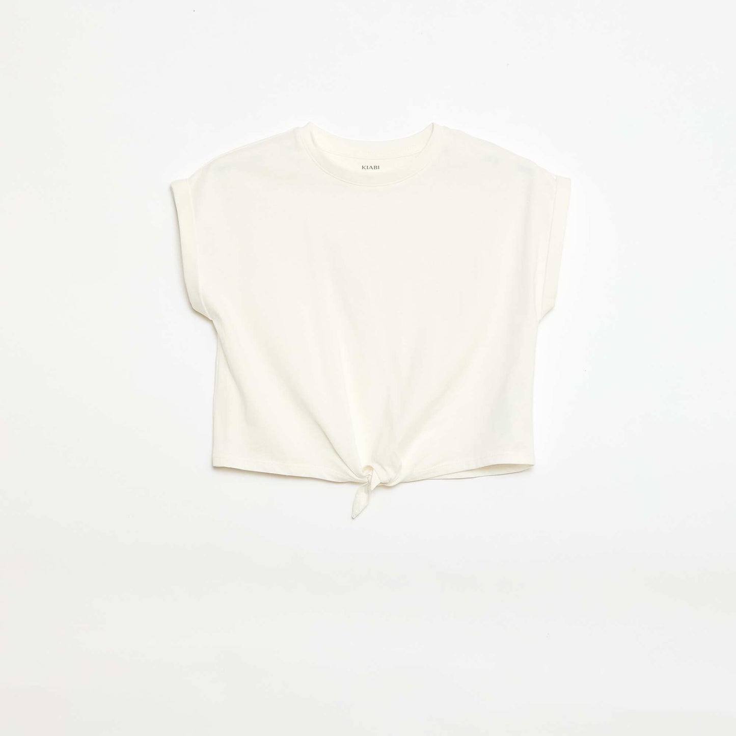 T-shirt avec nœud à la taille BLANC