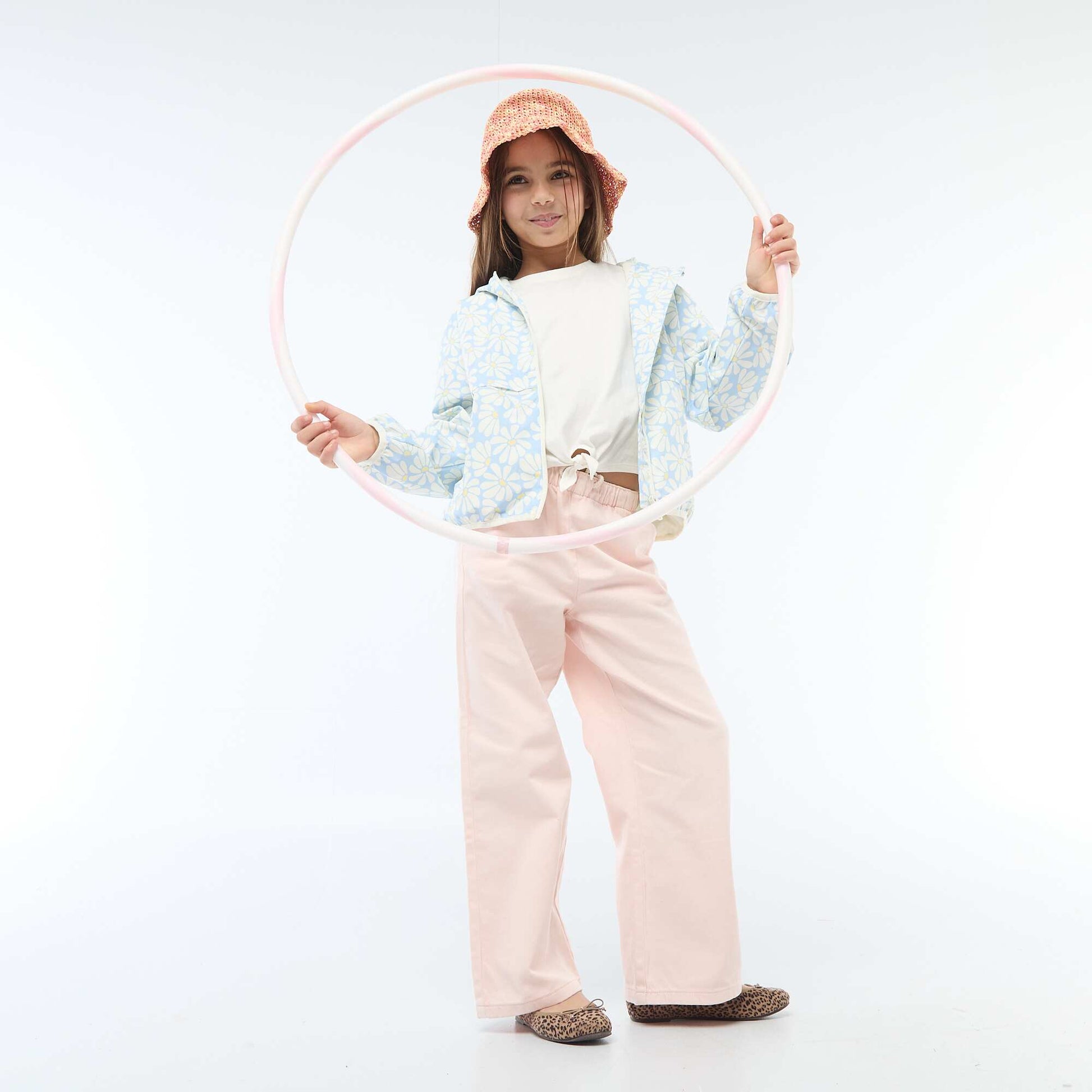 T-shirt avec nœud à la taille BLANC