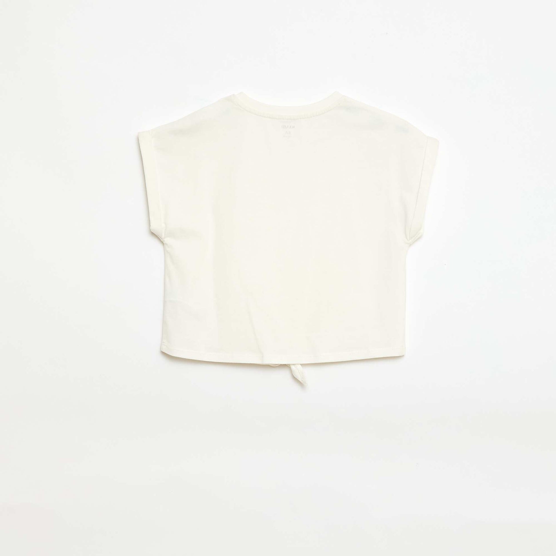 T-shirt avec nœud à la taille BLANC