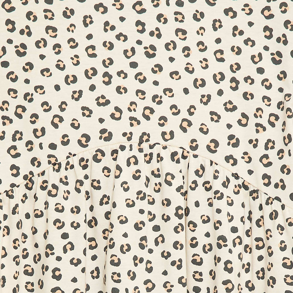 Robe à manches courtes en coton LéOPARD