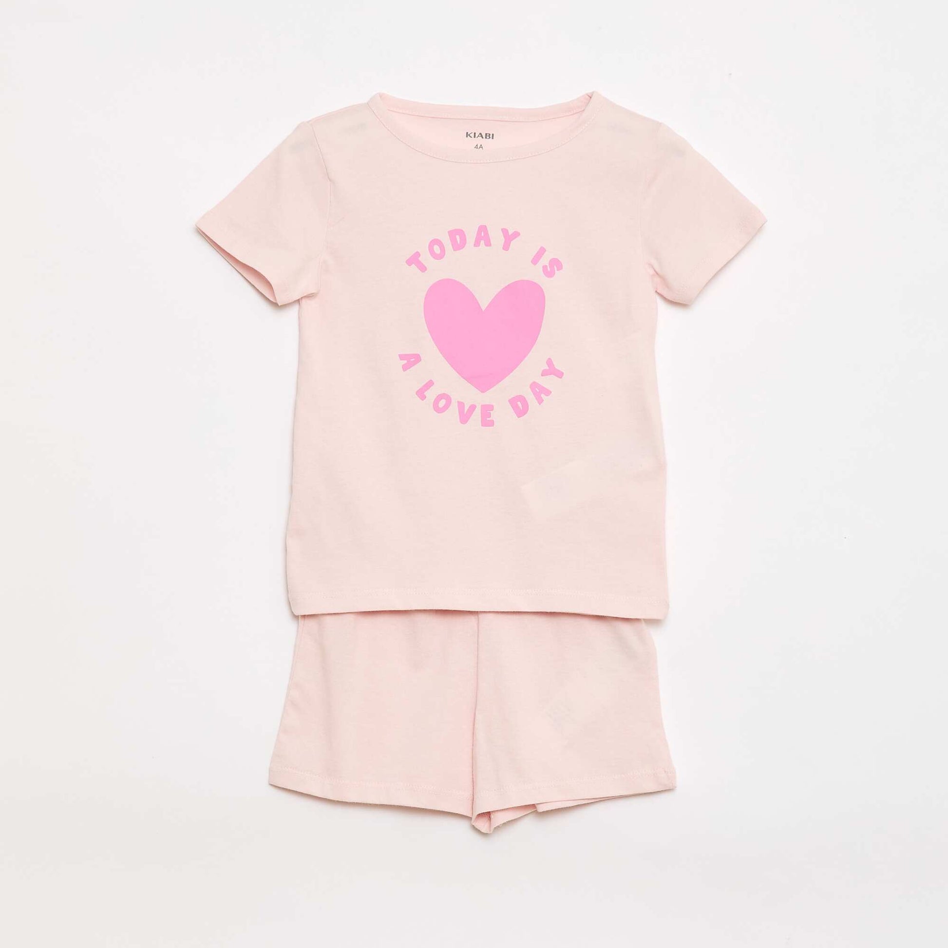 Ensemble de pyjama t-shirt + short - 2 pièces ROSE