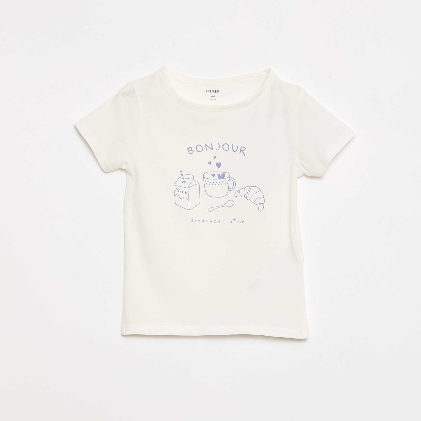 Ensemble de pyjama t-shirt + short - 2 pièces BLANC
