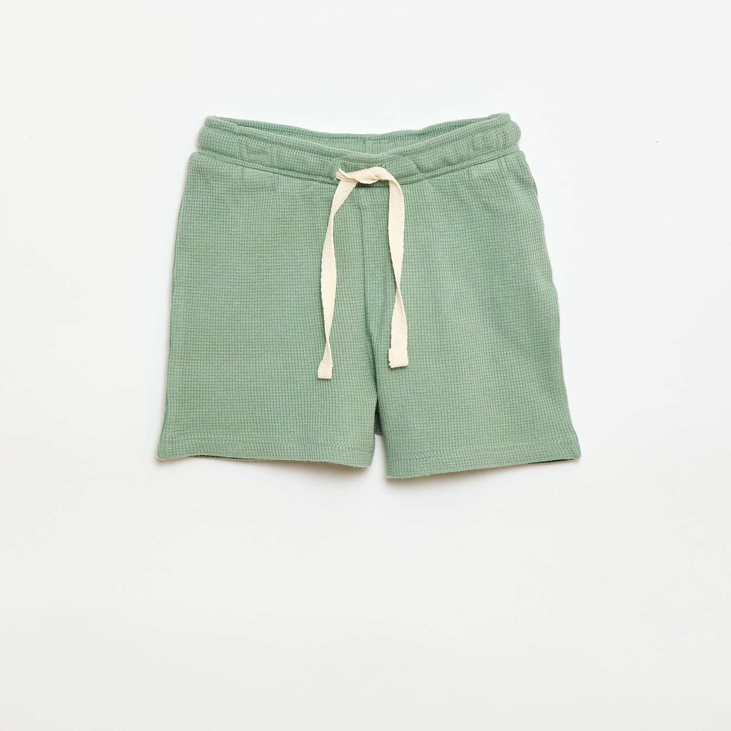 Pyjama short 2 pièces en maille côtelée VERT