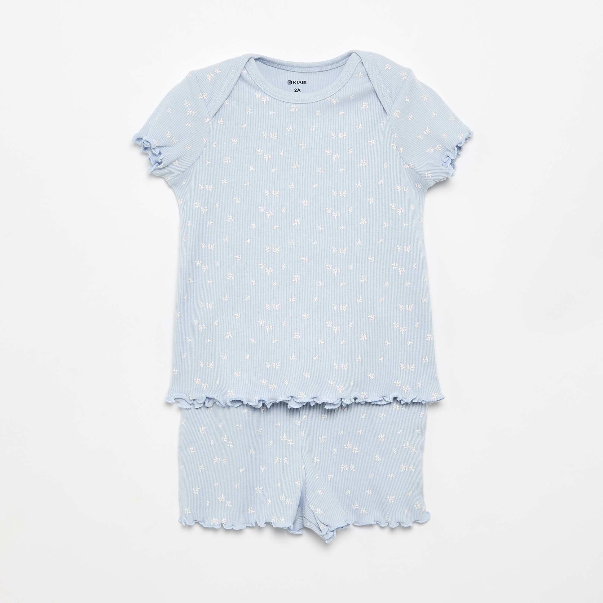 Ensemble de pyjama court t-shirt + short - 2 pièces BLEU